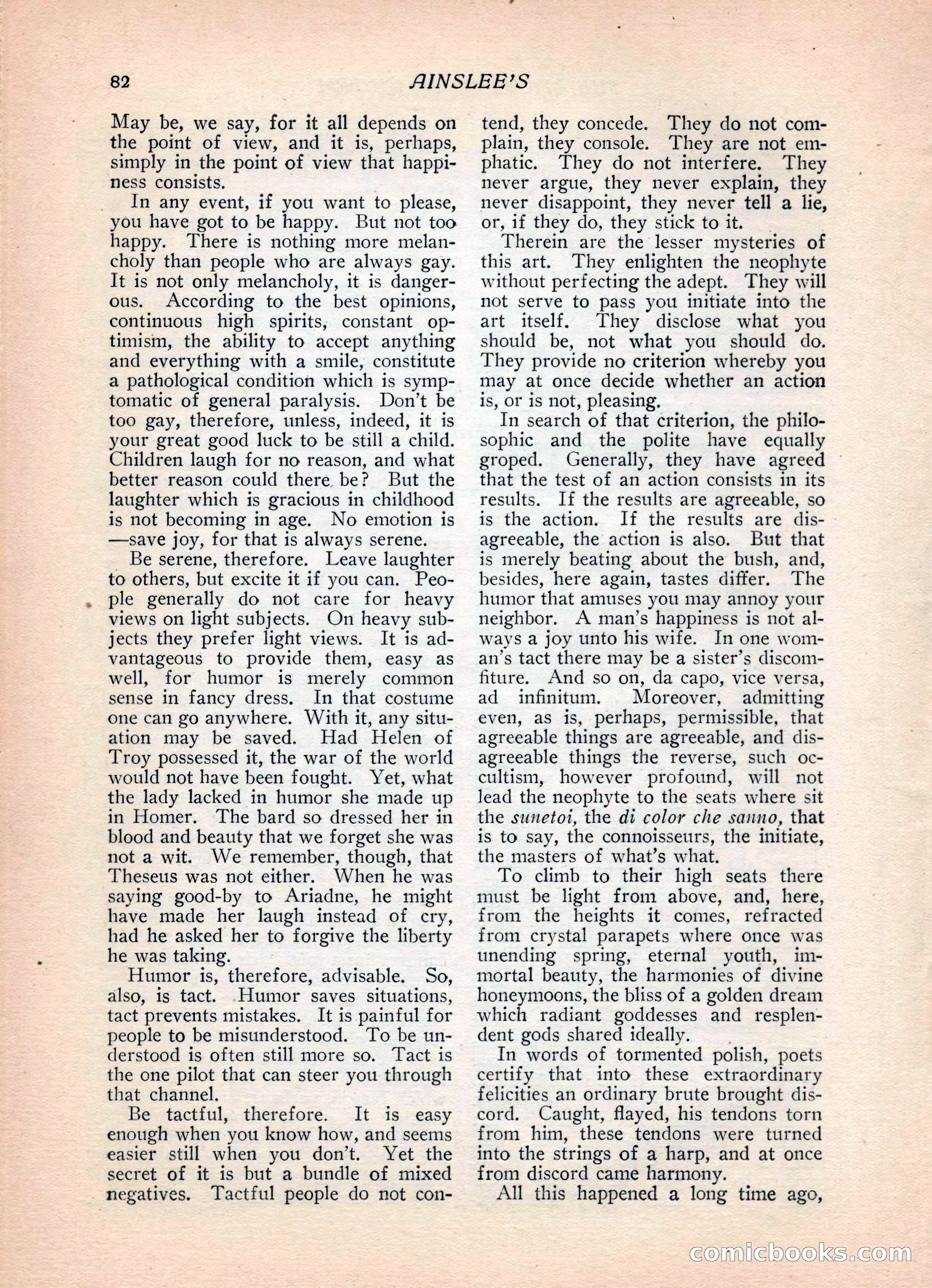 Ainslee's Magazine, February 1913 — page 92 of 192