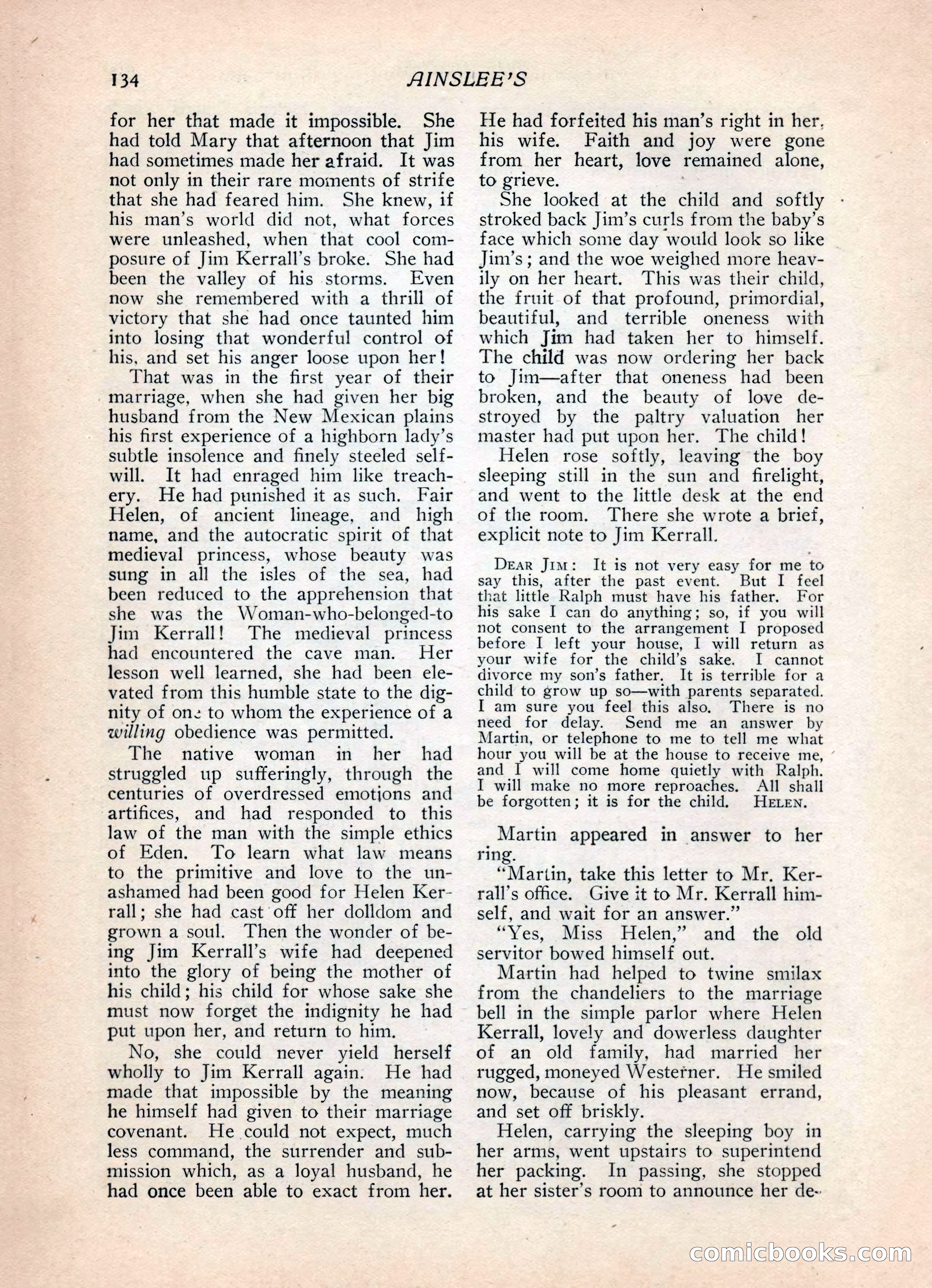 Ainslee's Magazine, February 1913 — page 144 of 192