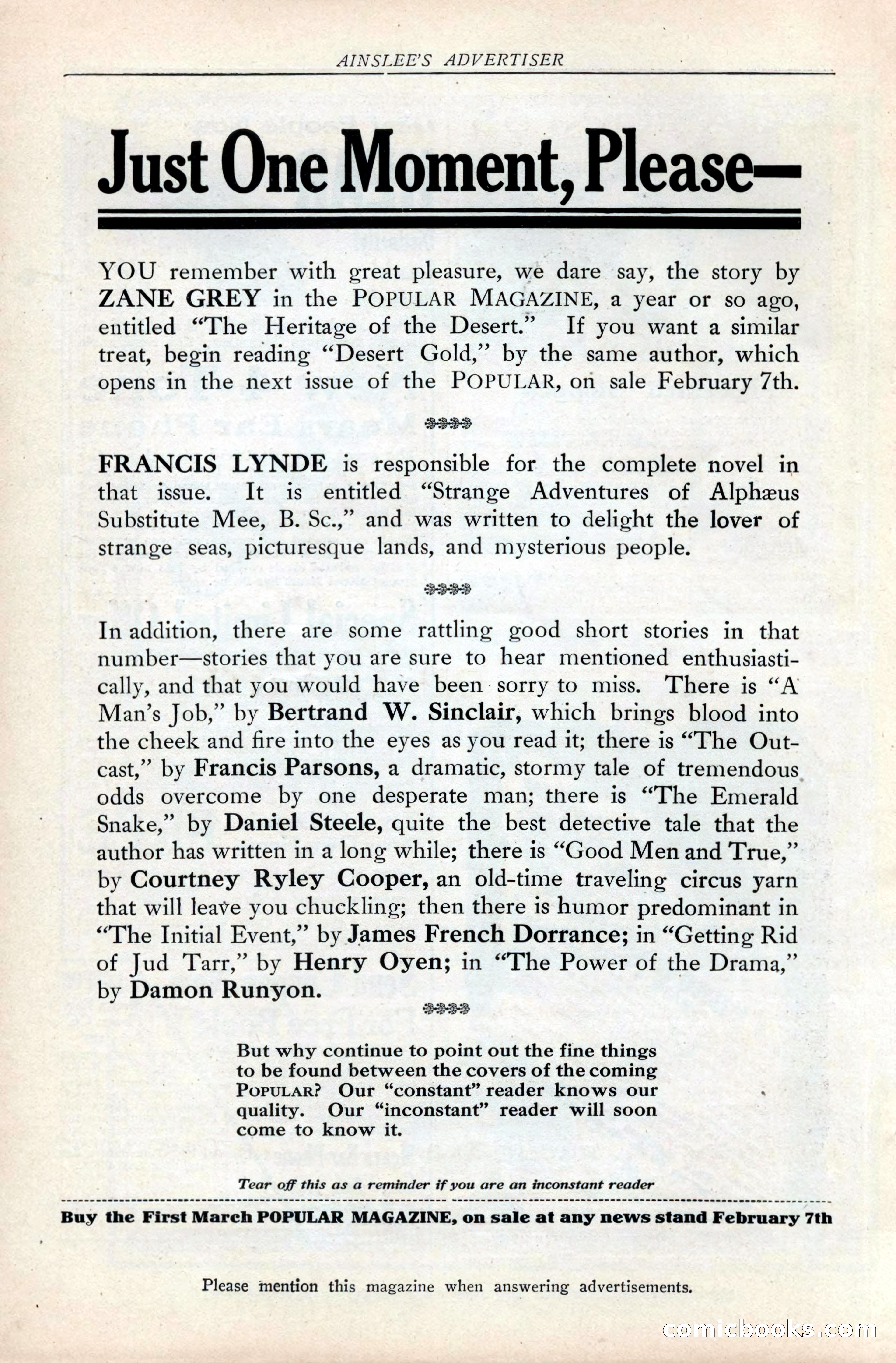Ainslee's Magazine, February 1913 — page 188 of 192
