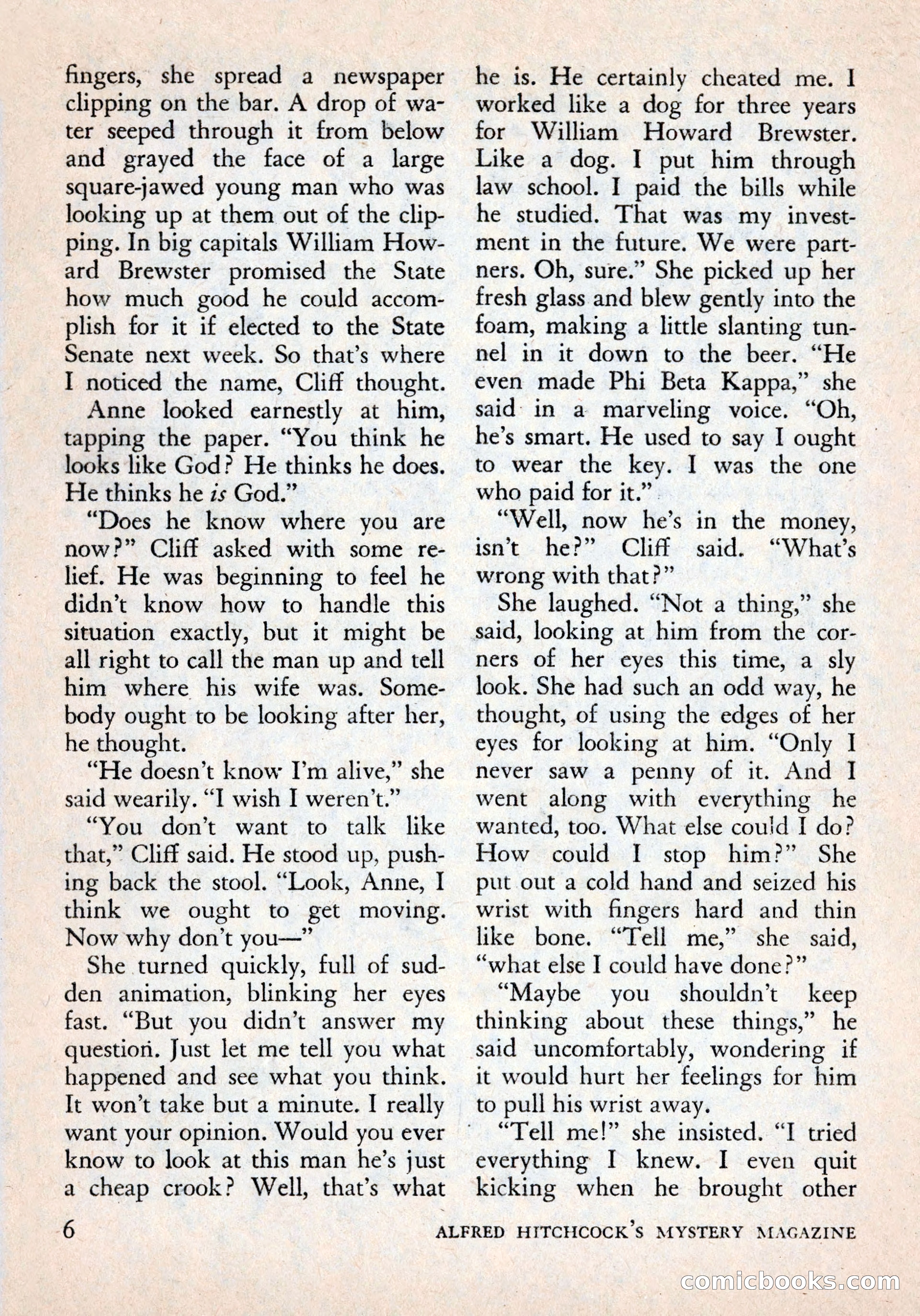 Alfred Hitchcock's Mystery Magazine, December 1956 — page 8 of 148