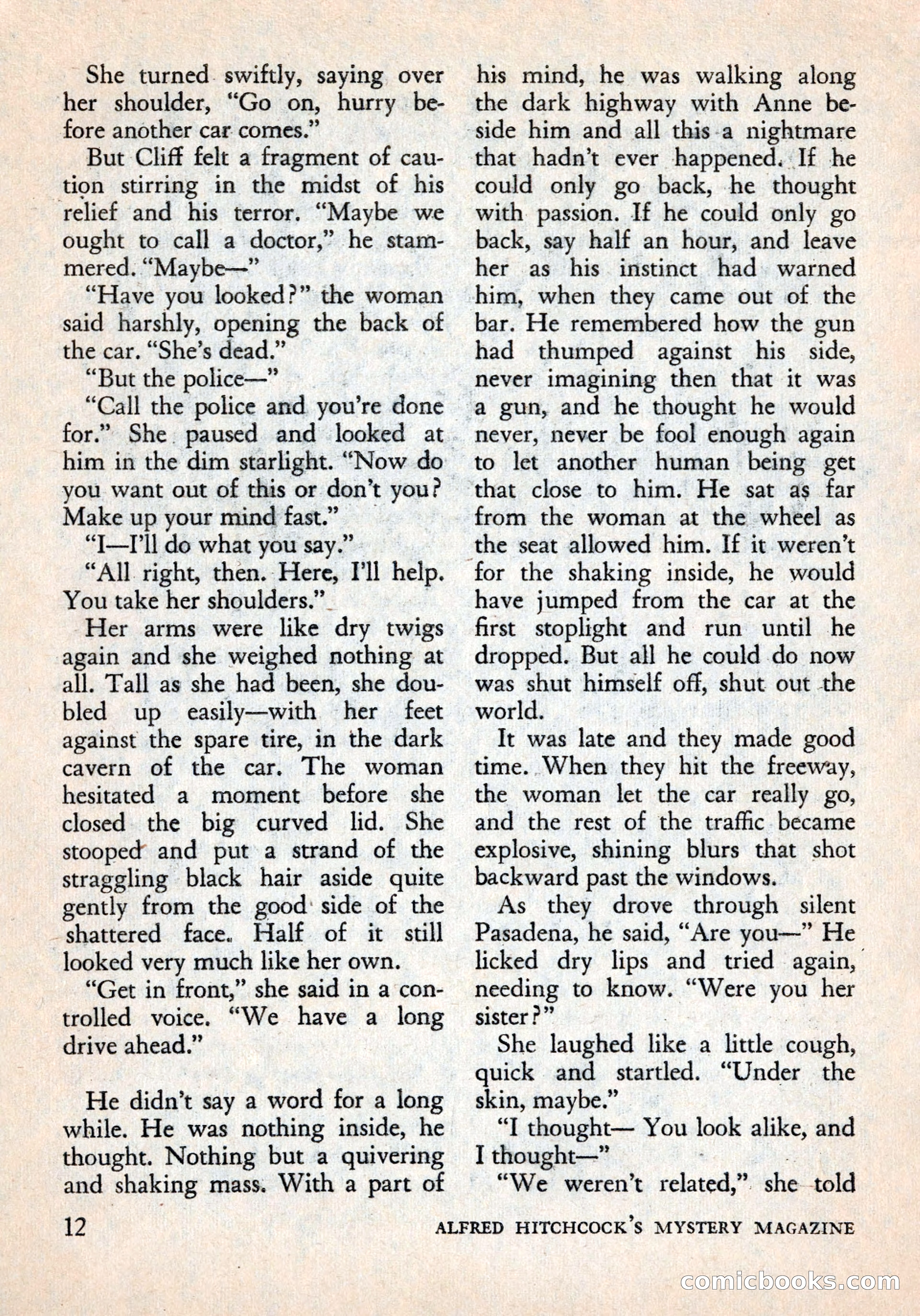 Alfred Hitchcock's Mystery Magazine, December 1956 — page 14 of 148