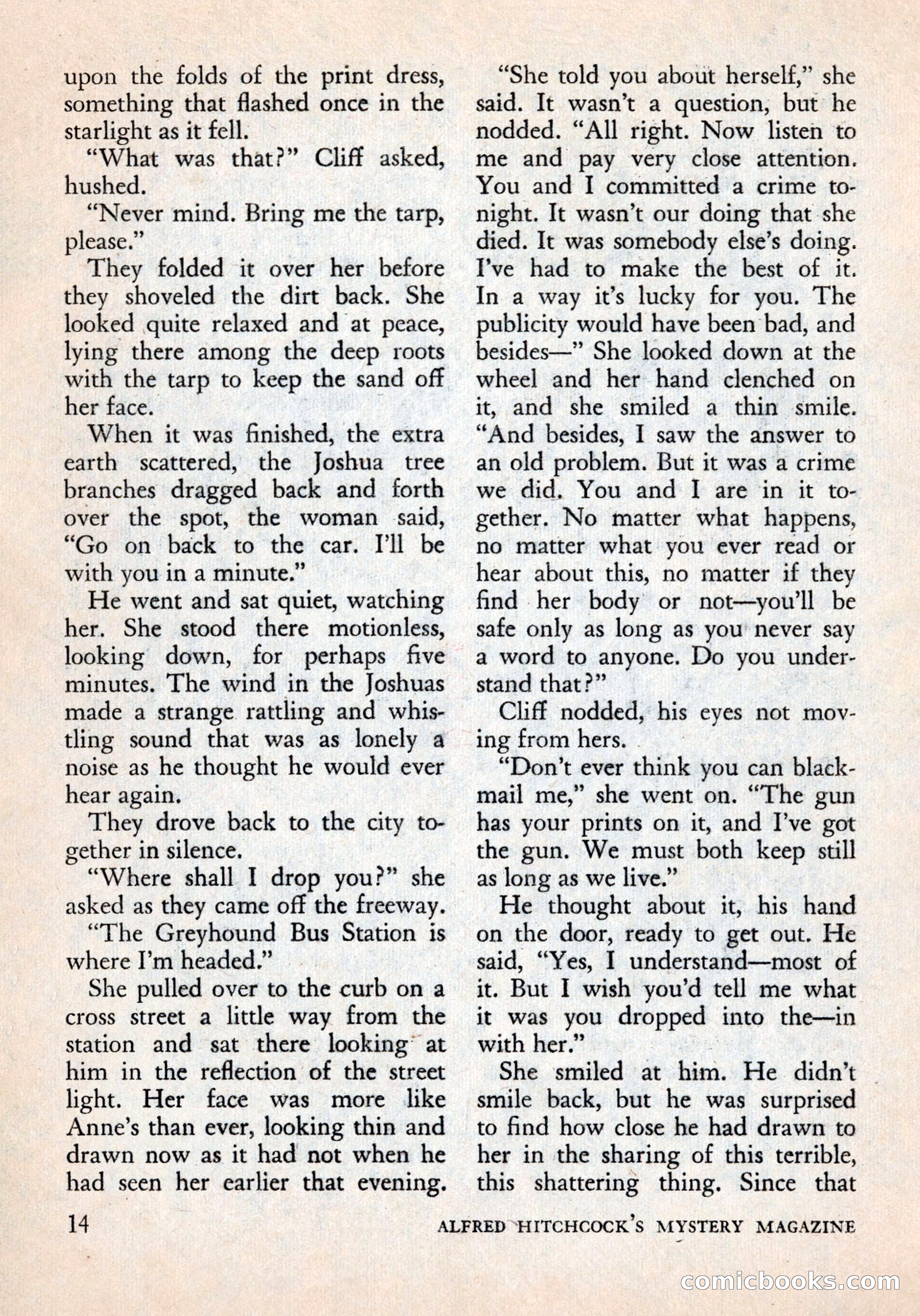 Alfred Hitchcock's Mystery Magazine, December 1956 — page 16 of 148