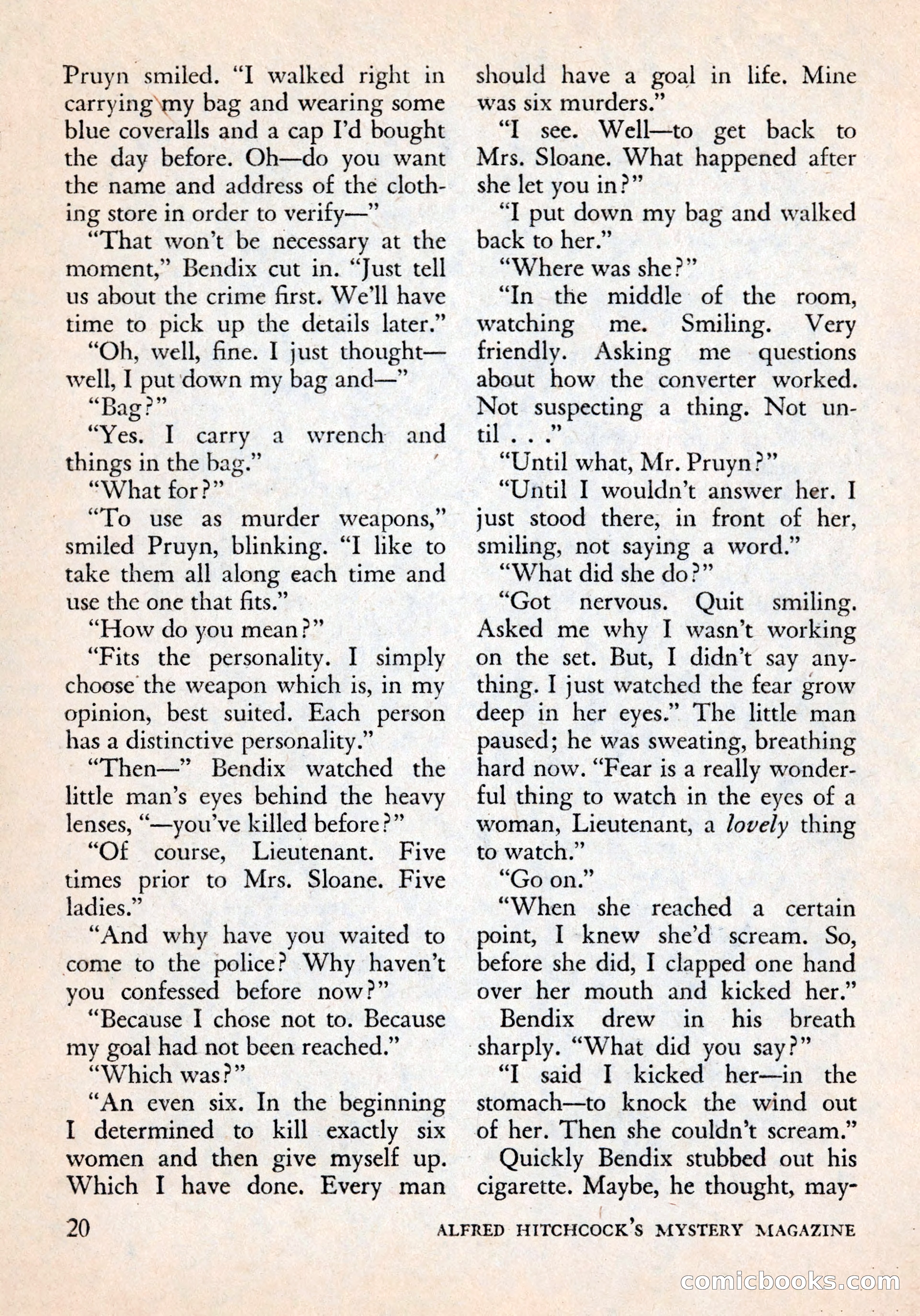 Alfred Hitchcock's Mystery Magazine, December 1956 — page 22 of 148