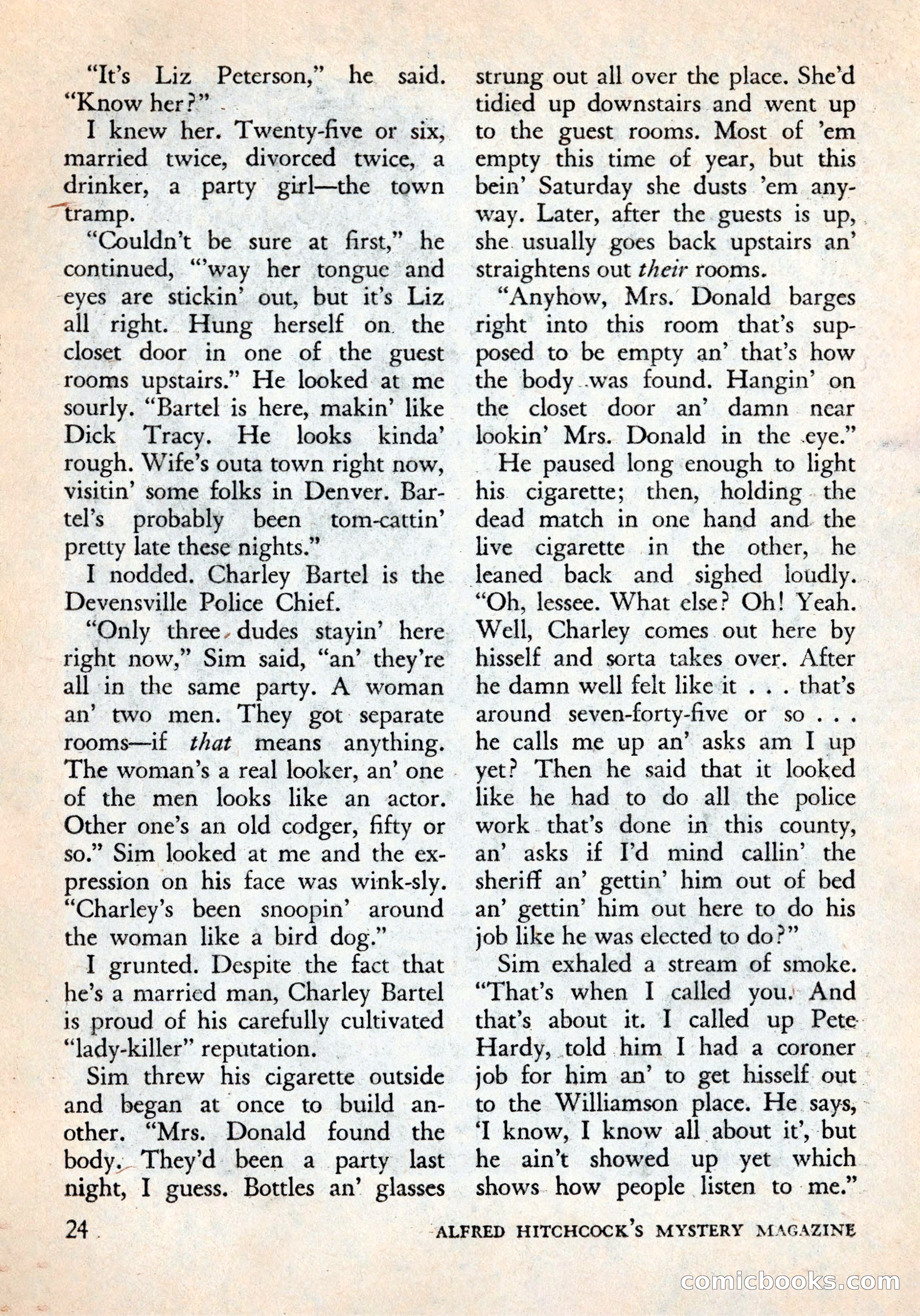 Alfred Hitchcock's Mystery Magazine, December 1956 — page 26 of 148