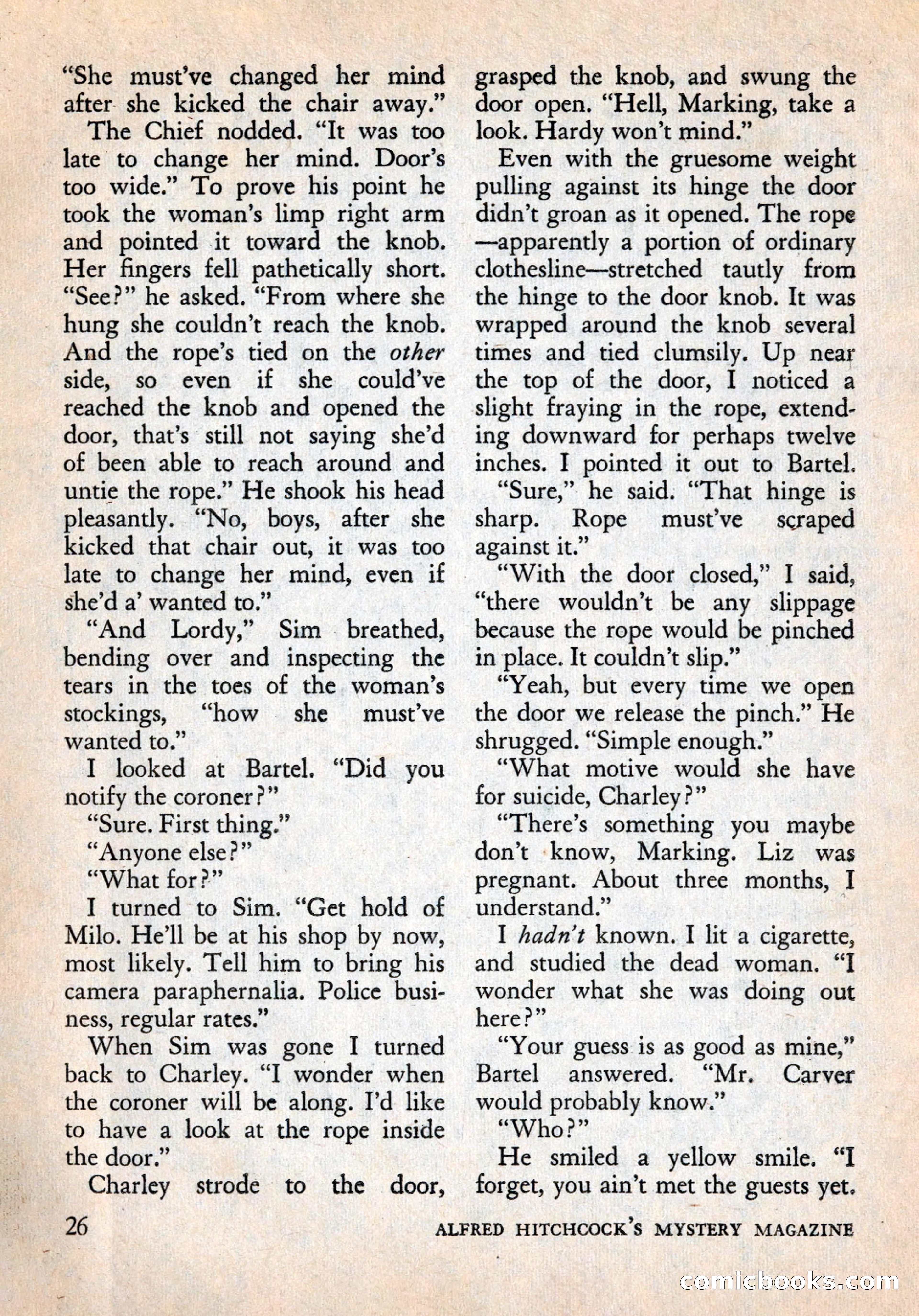Alfred Hitchcock's Mystery Magazine, December 1956 — page 28 of 148