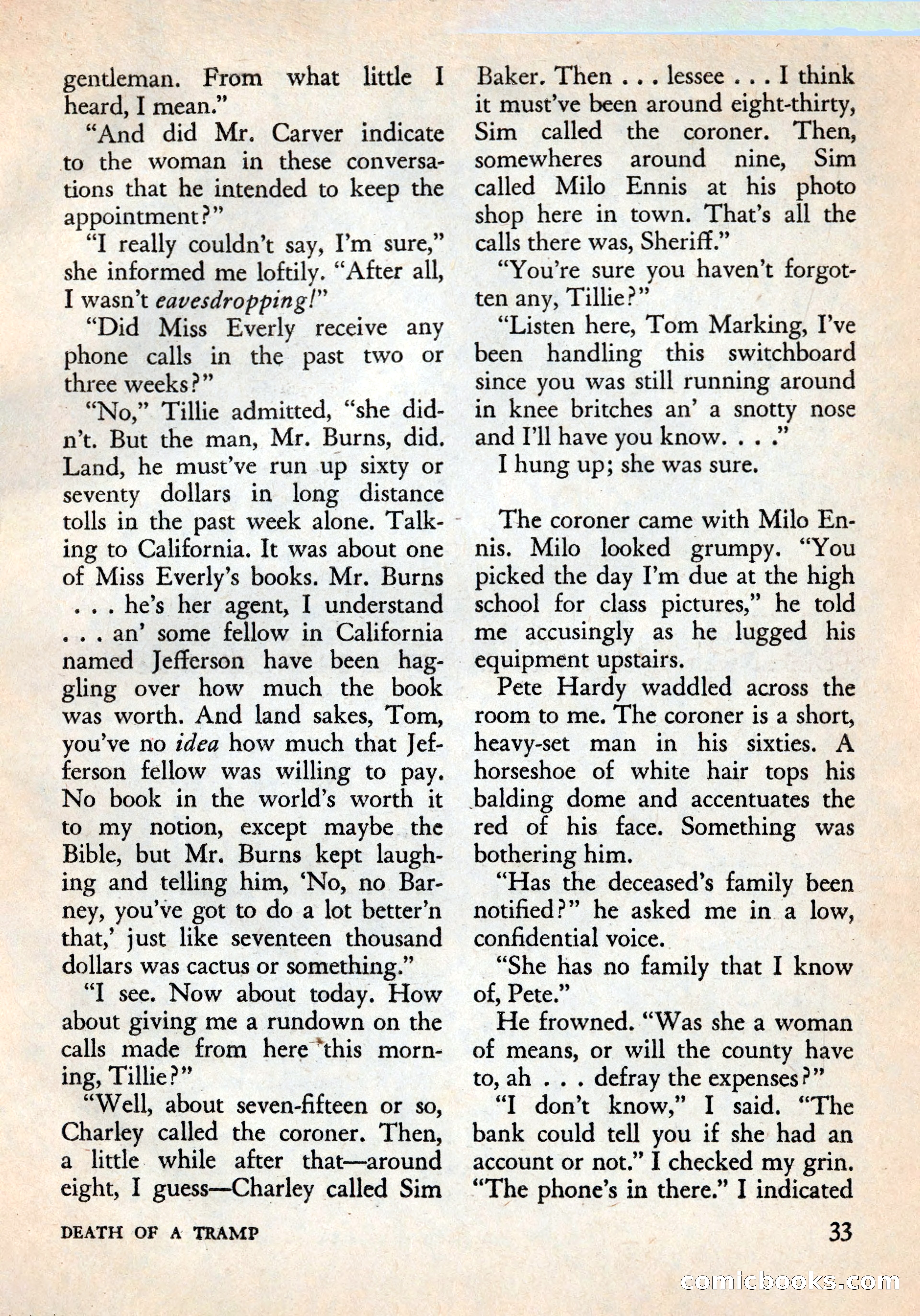 Alfred Hitchcock's Mystery Magazine, December 1956 — page 35 of 148