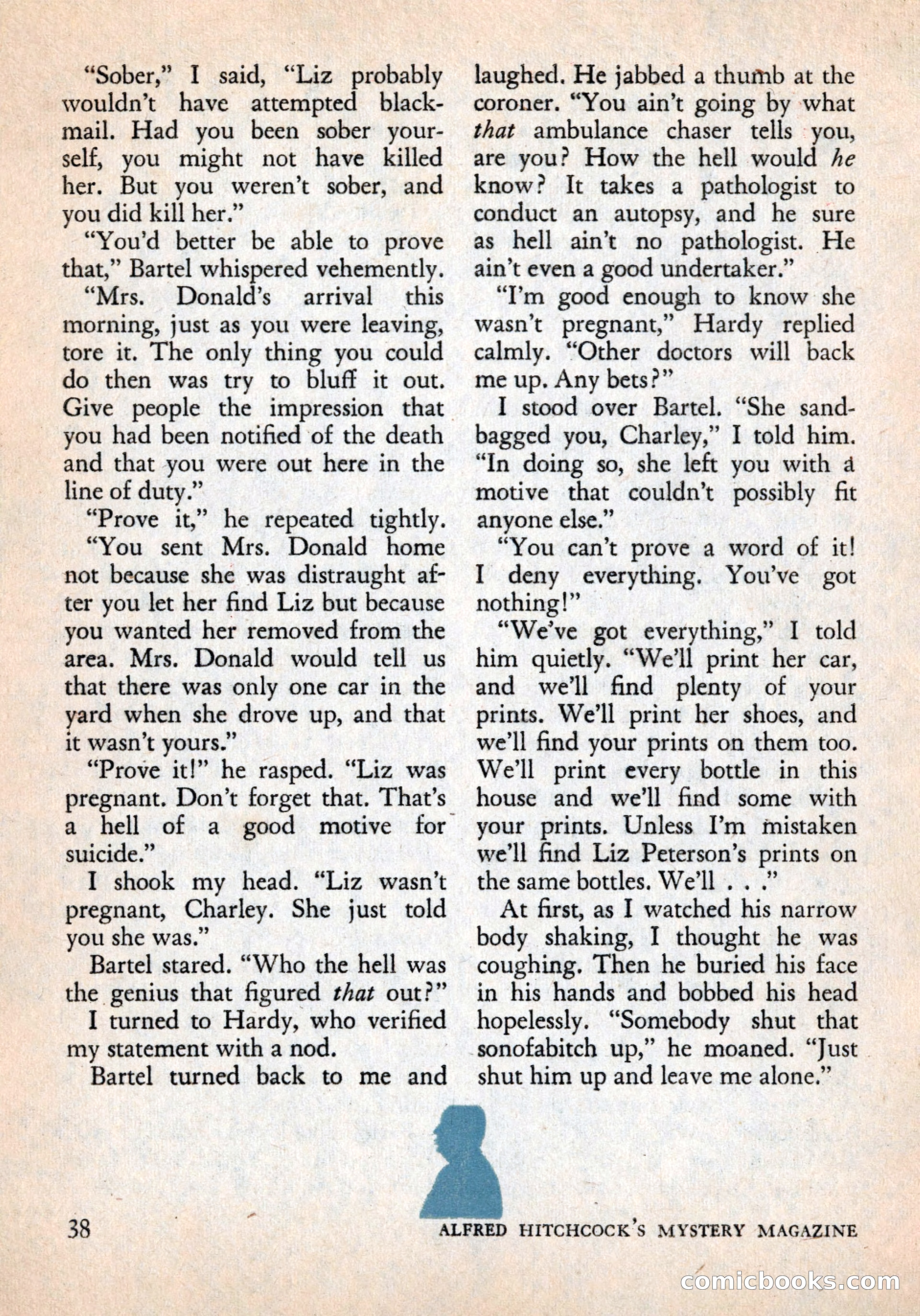 Alfred Hitchcock's Mystery Magazine, December 1956 — page 40 of 148