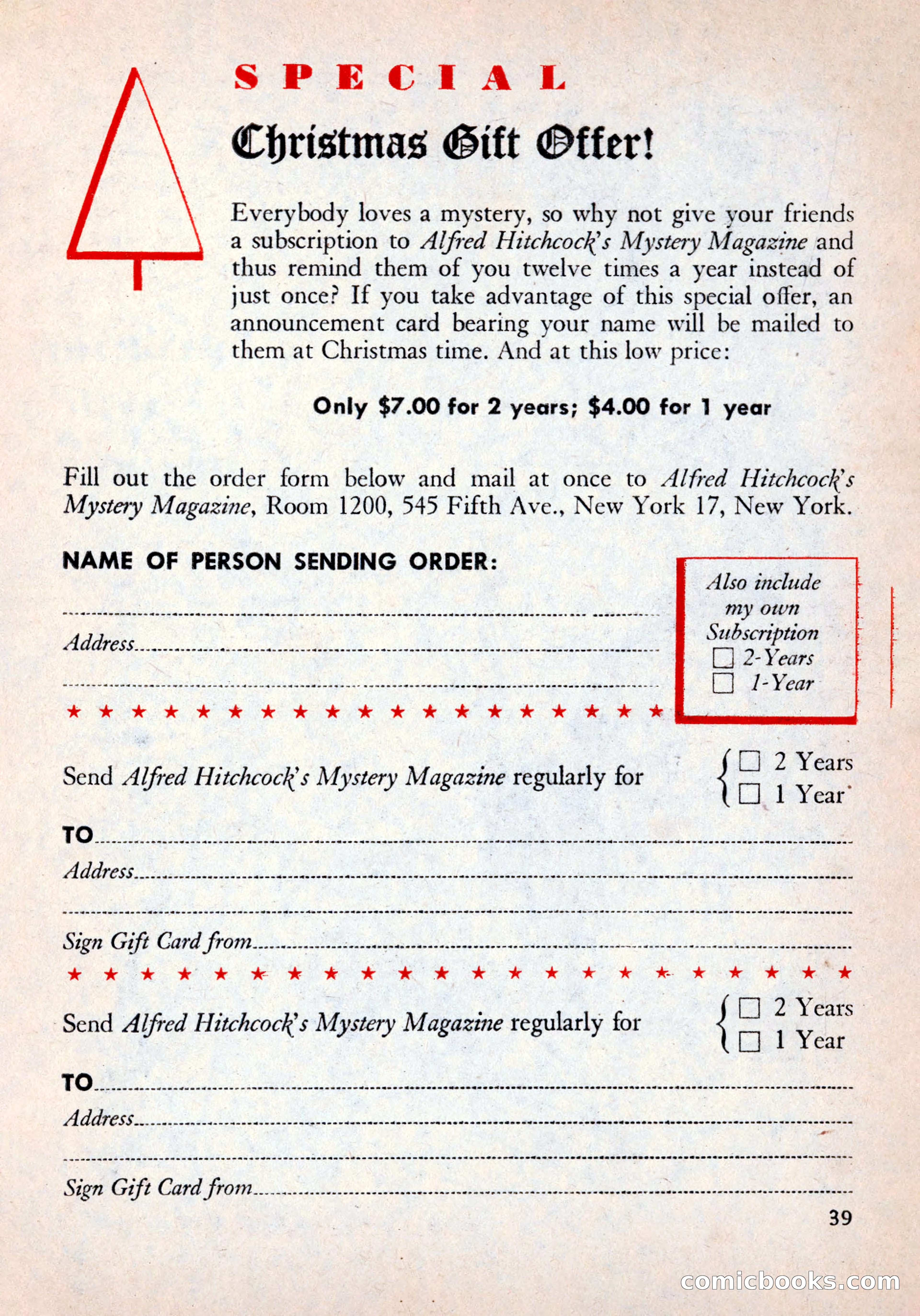 Alfred Hitchcock's Mystery Magazine, December 1956 — page 41 of 148