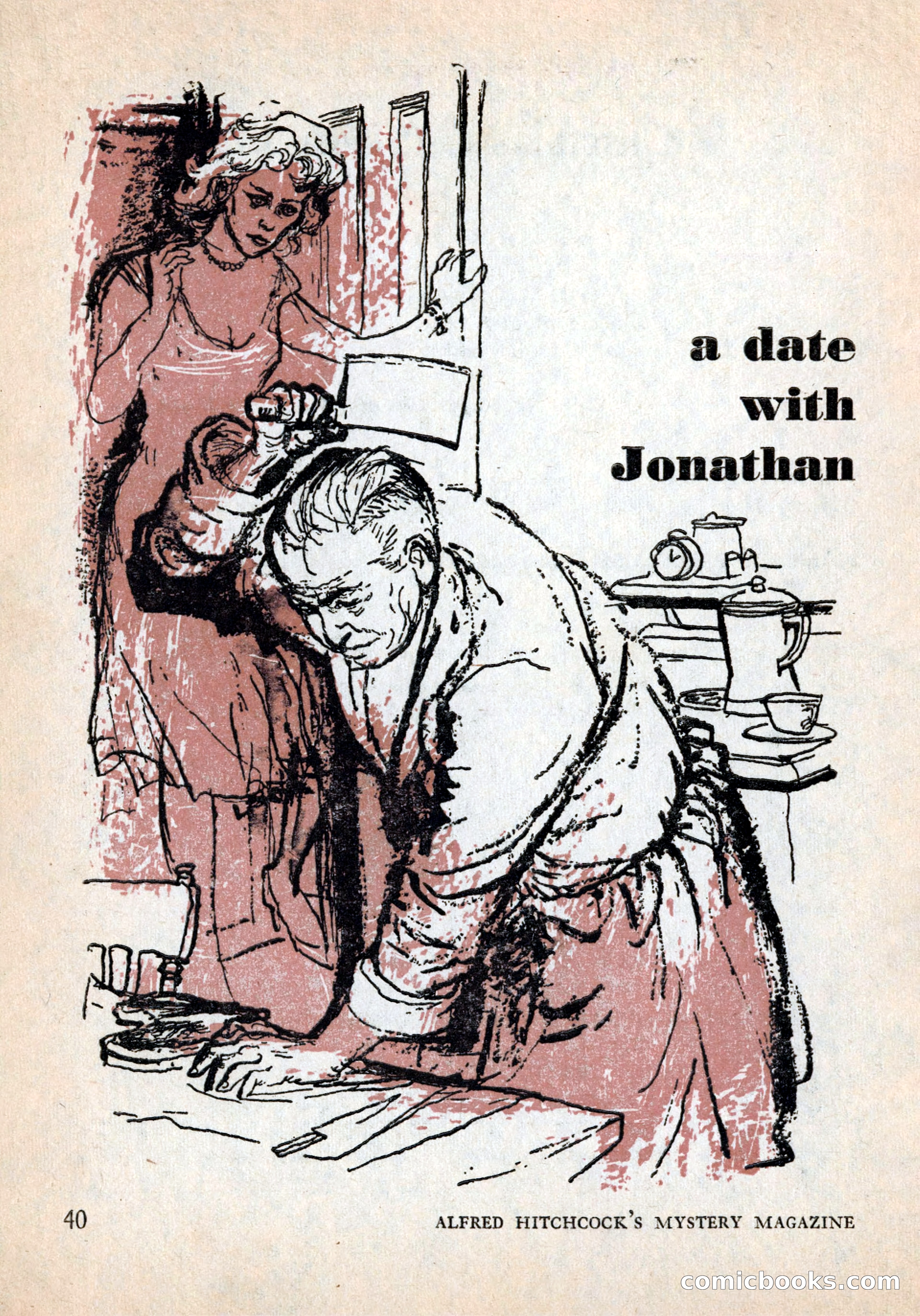 Alfred Hitchcock's Mystery Magazine, December 1956 — page 42 of 148
