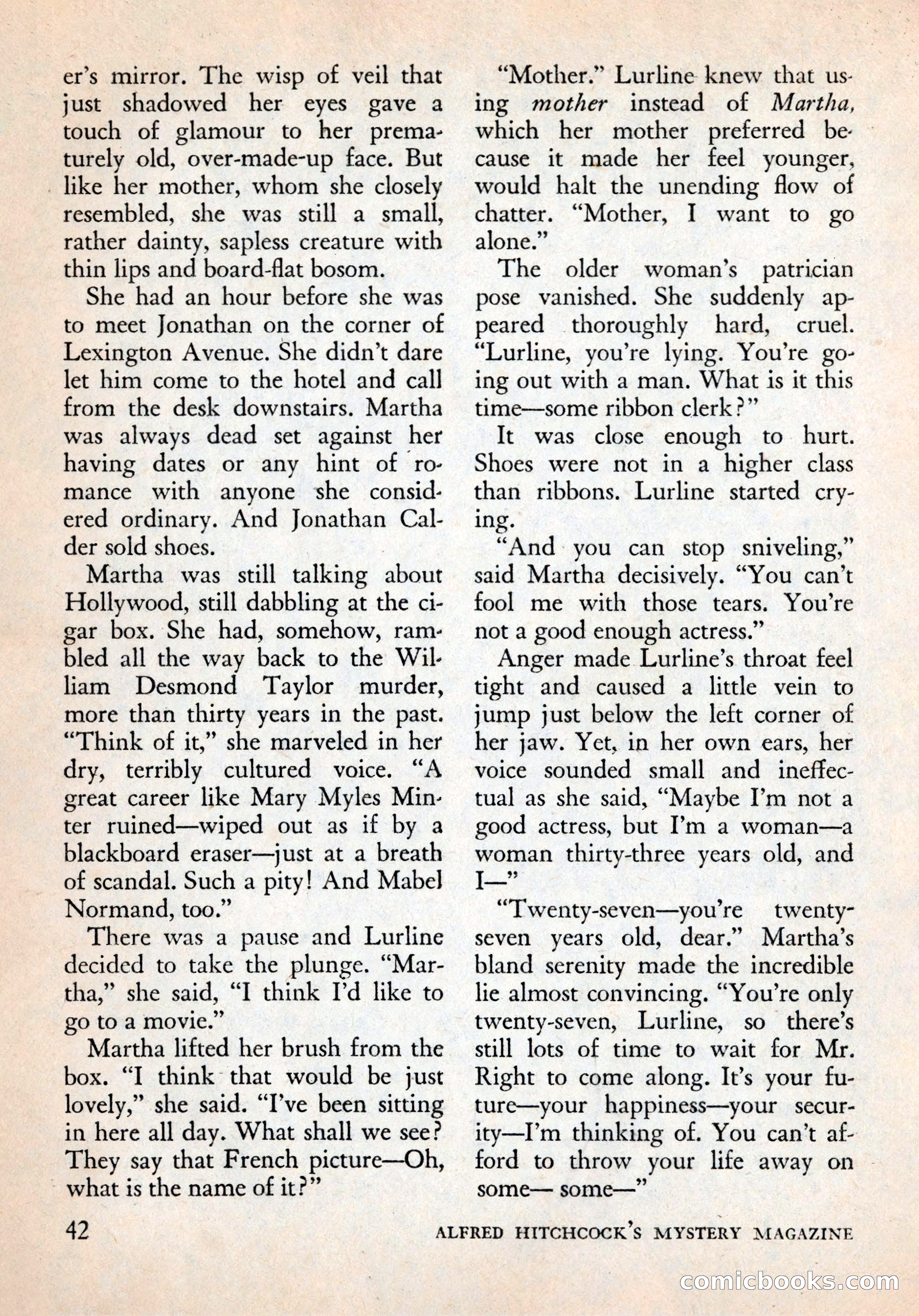 Alfred Hitchcock's Mystery Magazine, December 1956 — page 44 of 148
