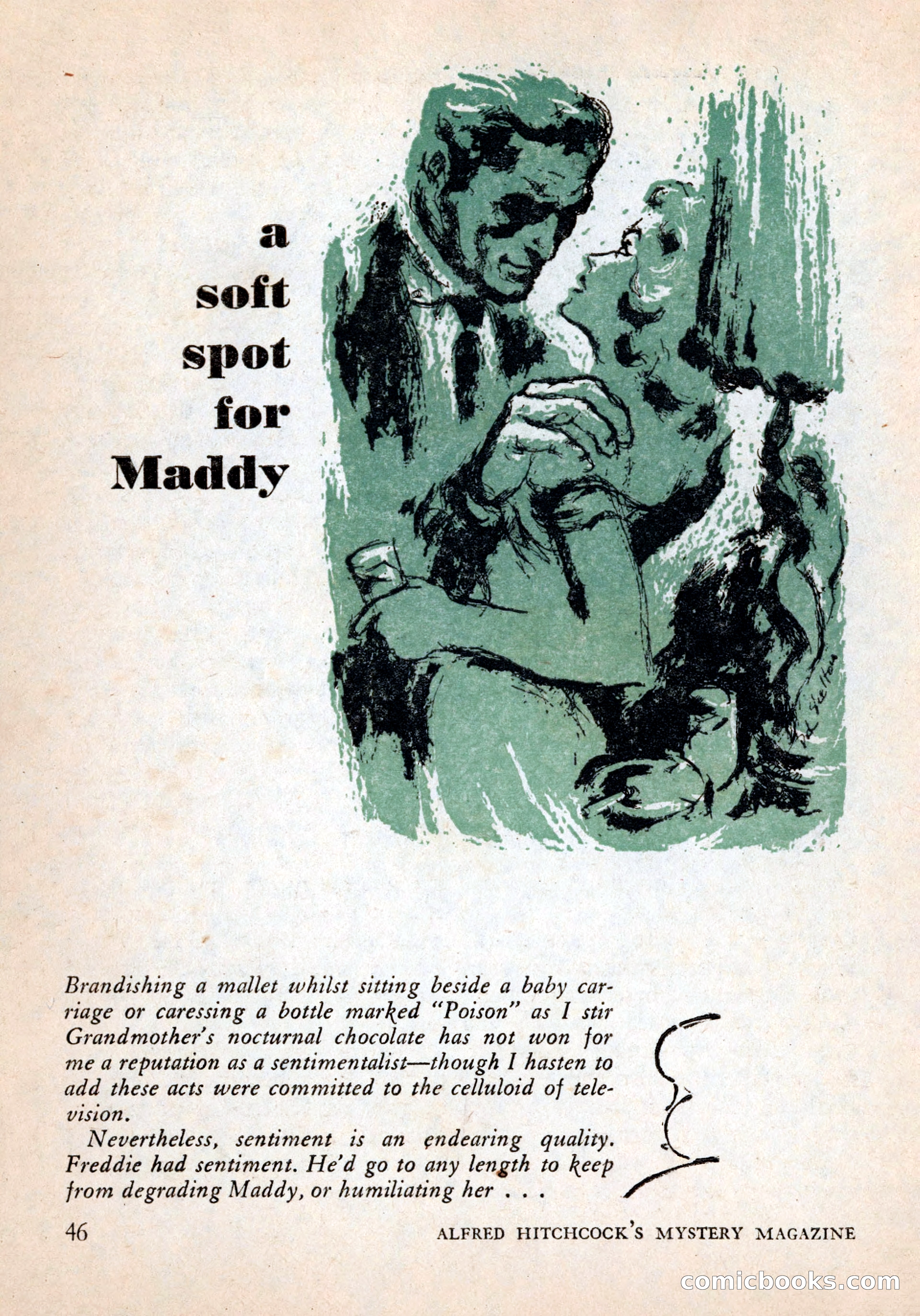 Alfred Hitchcock's Mystery Magazine, December 1956 — page 48 of 148