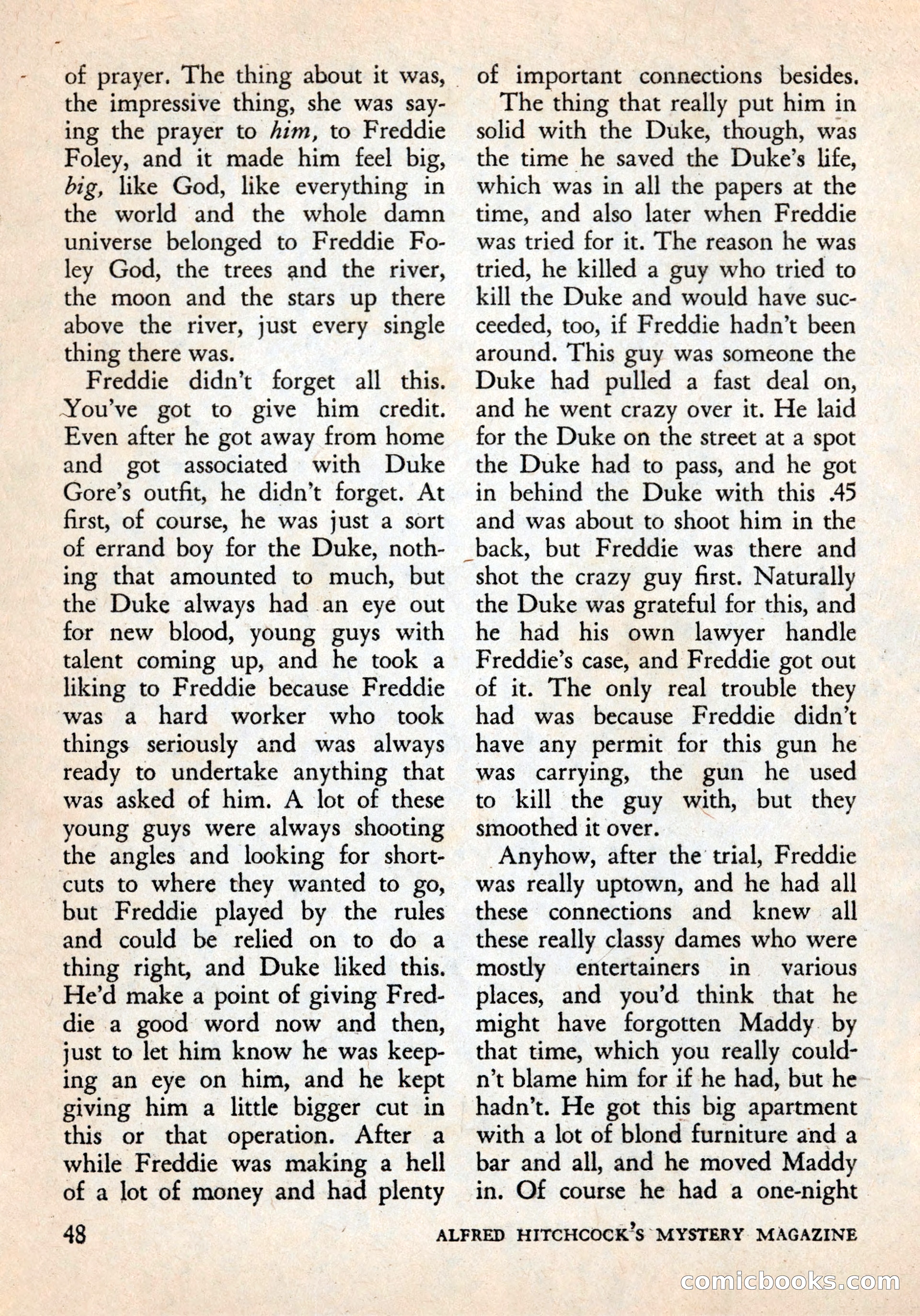 Alfred Hitchcock's Mystery Magazine, December 1956 — page 50 of 148
