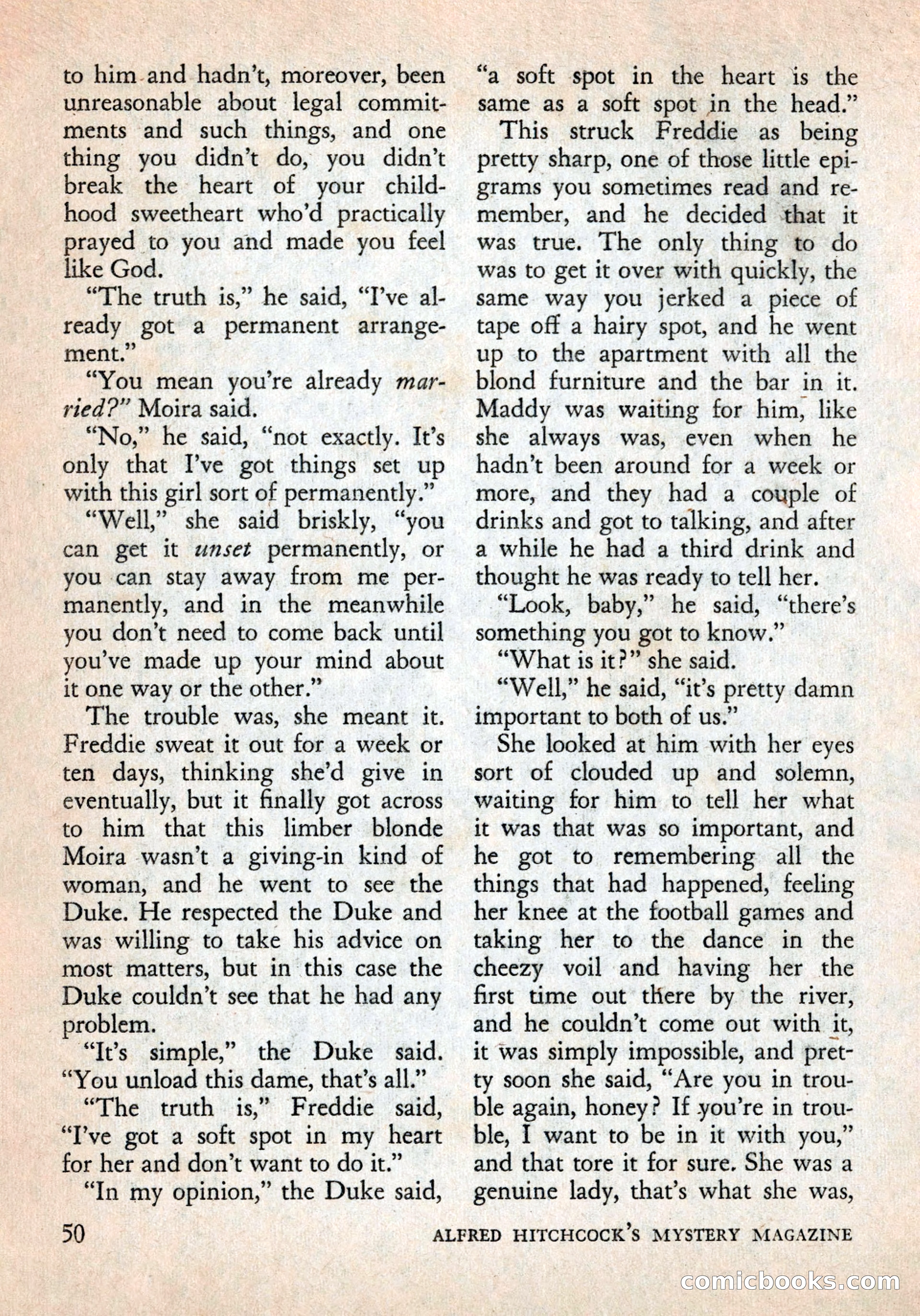 Alfred Hitchcock's Mystery Magazine, December 1956 — page 52 of 148