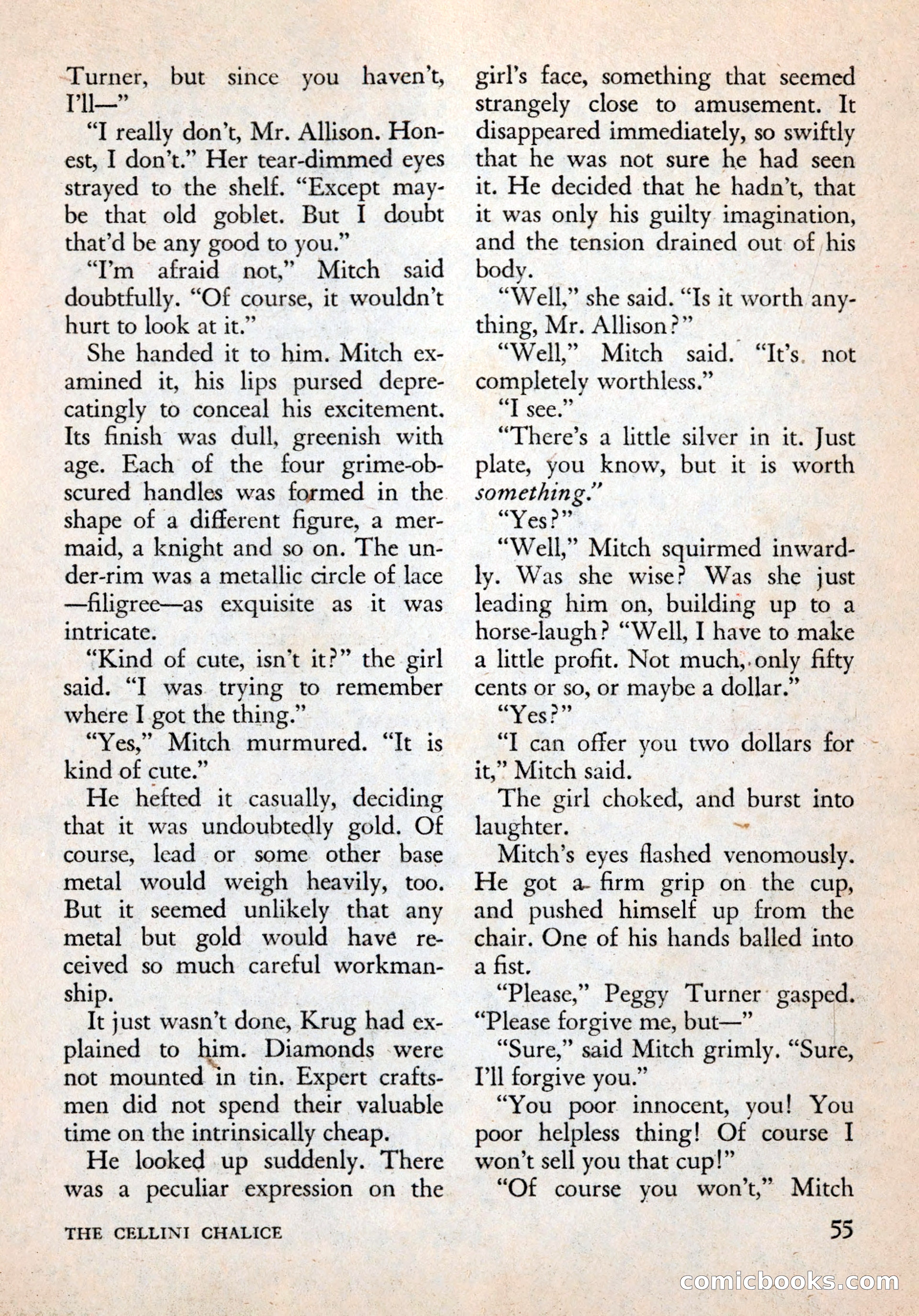Alfred Hitchcock's Mystery Magazine, December 1956 — page 57 of 148