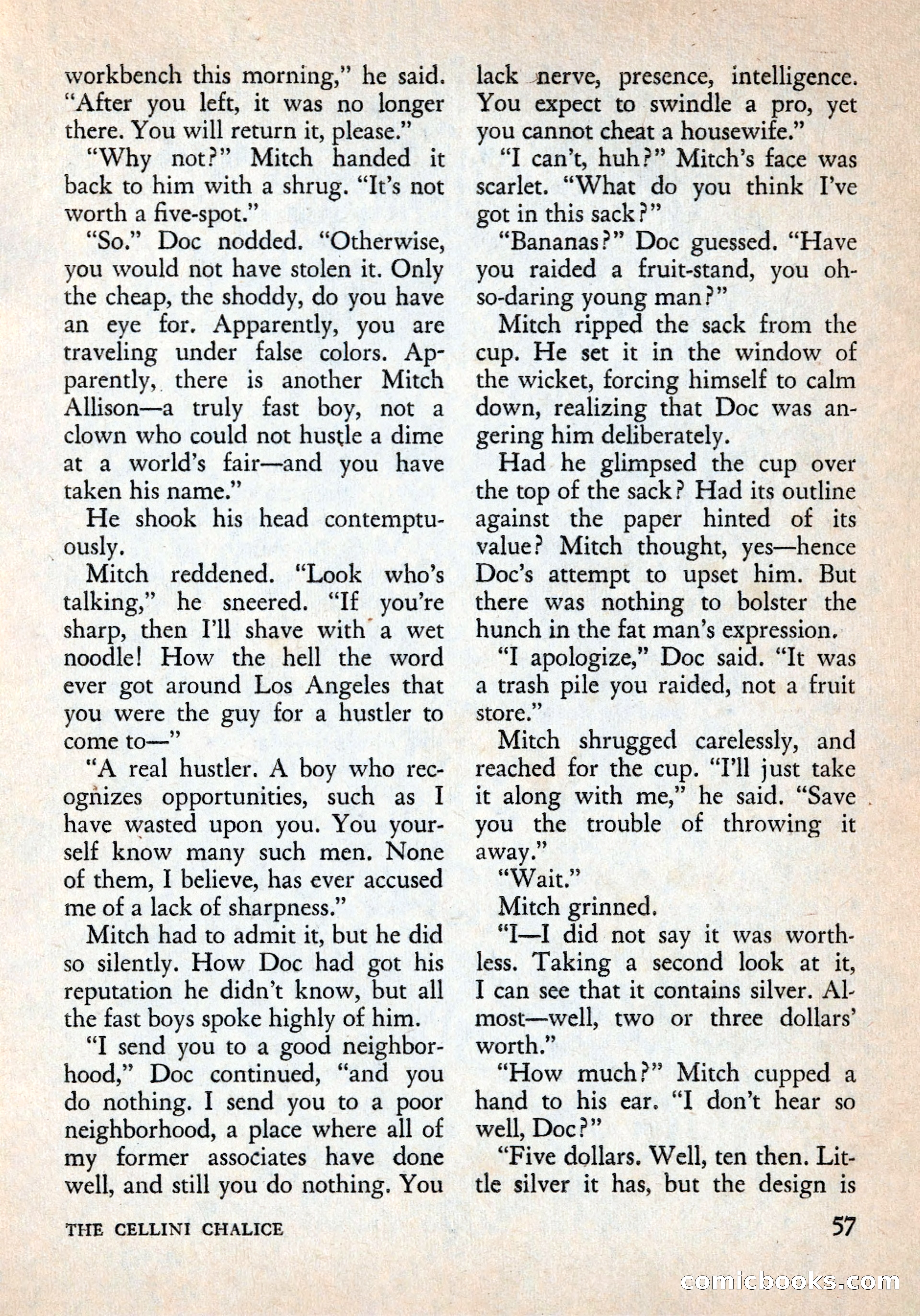 Alfred Hitchcock's Mystery Magazine, December 1956 — page 59 of 148
