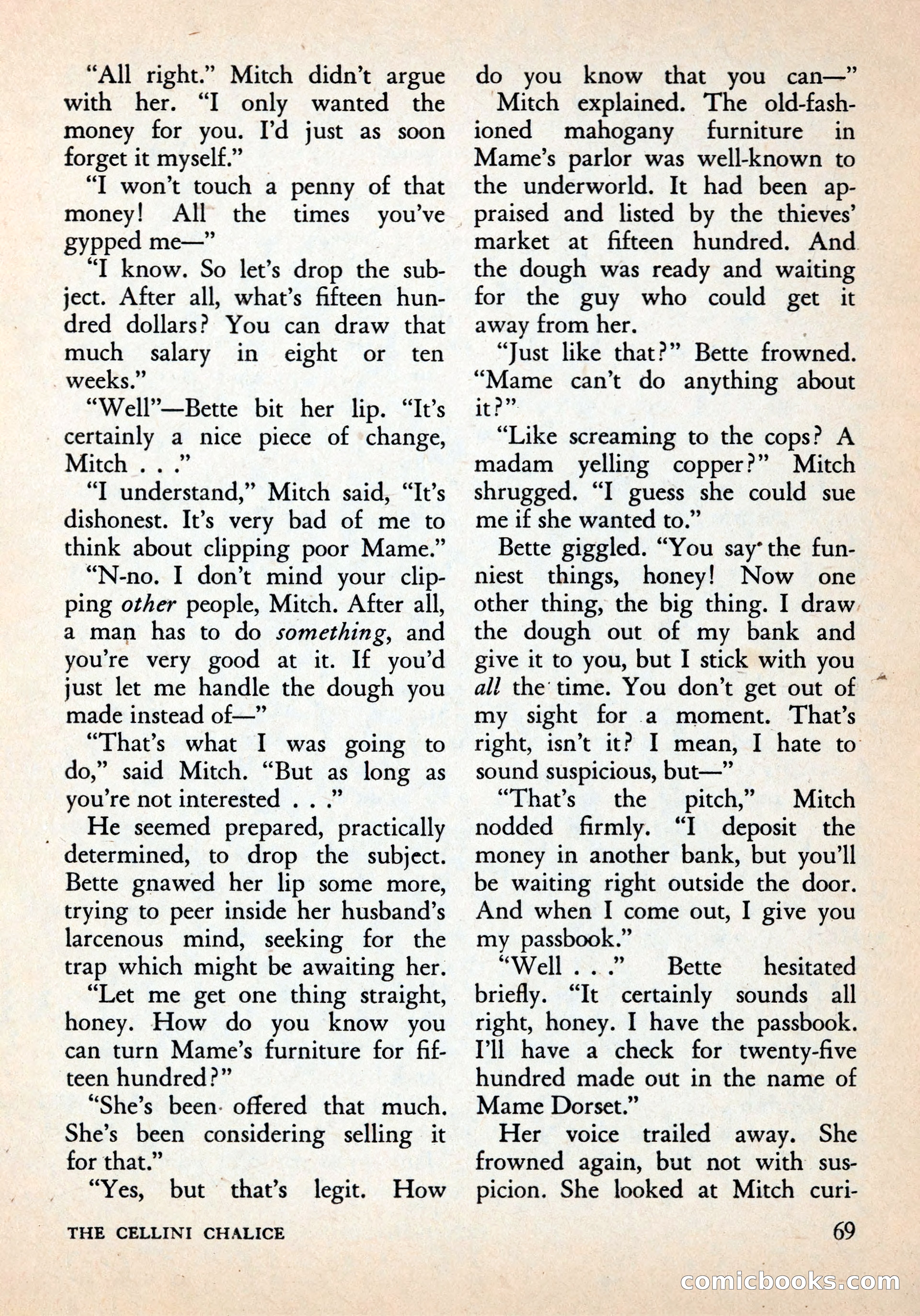 Alfred Hitchcock's Mystery Magazine, December 1956 — page 71 of 148
