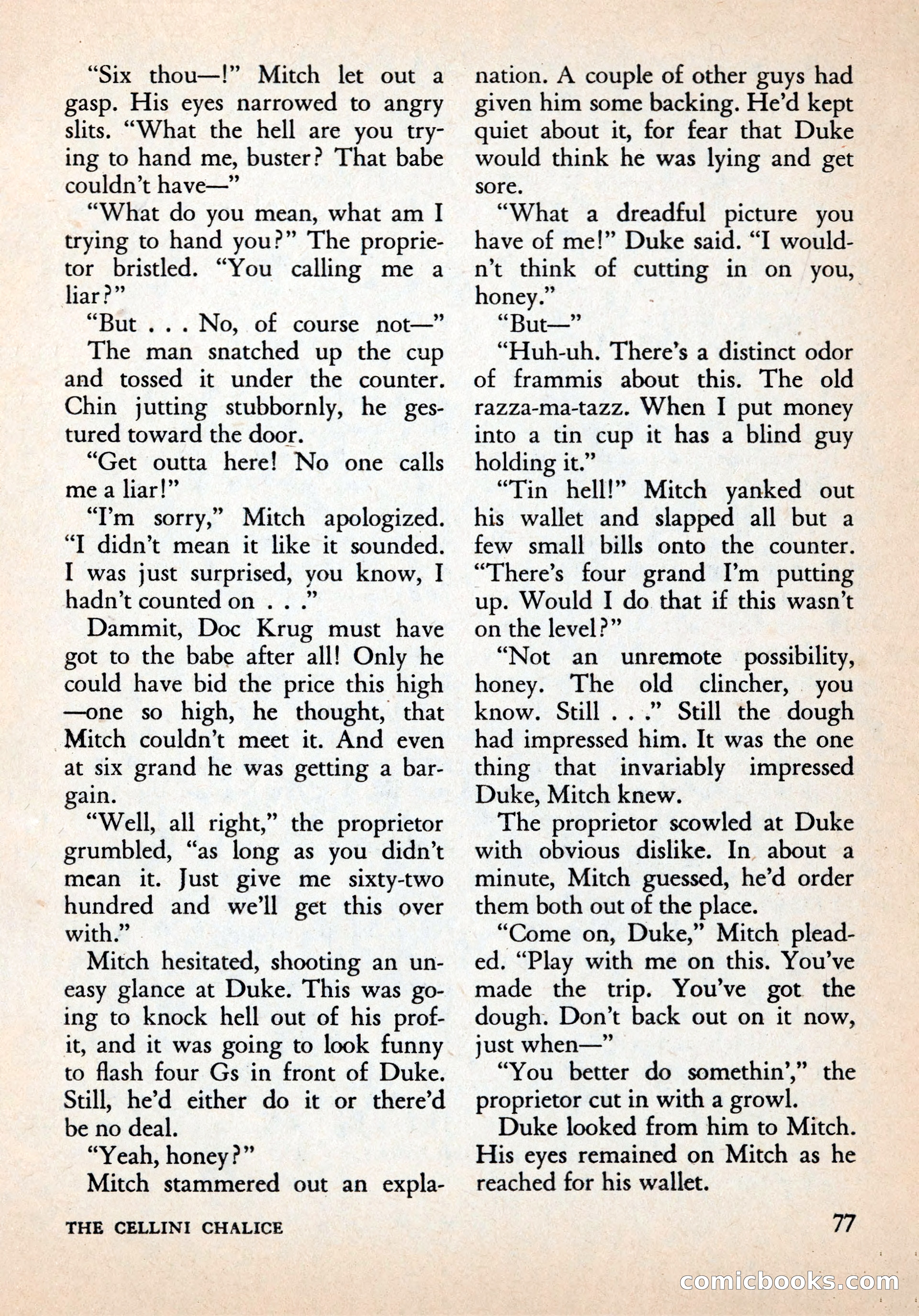 Alfred Hitchcock's Mystery Magazine, December 1956 — page 79 of 148
