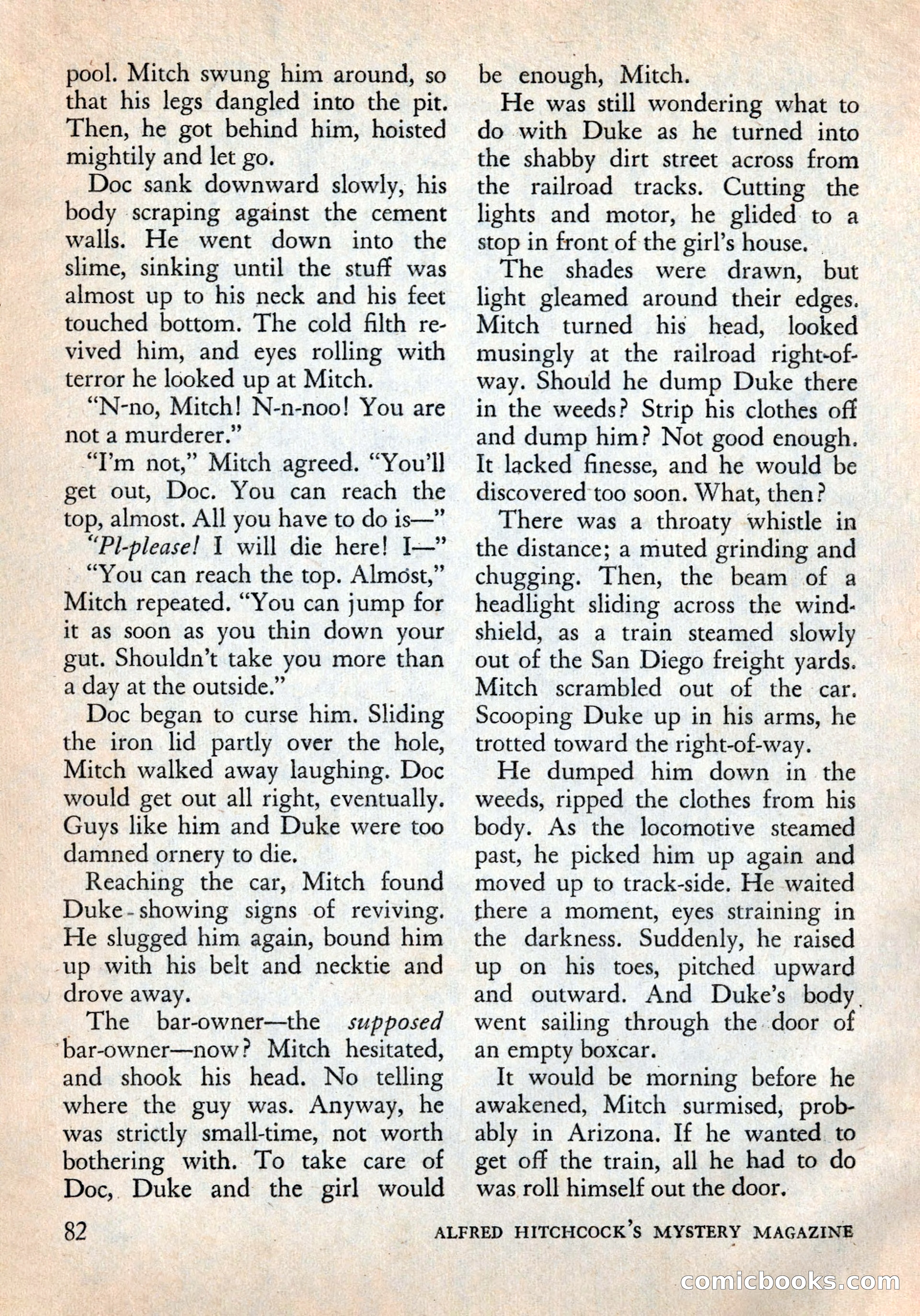 Alfred Hitchcock's Mystery Magazine, December 1956 — page 84 of 148