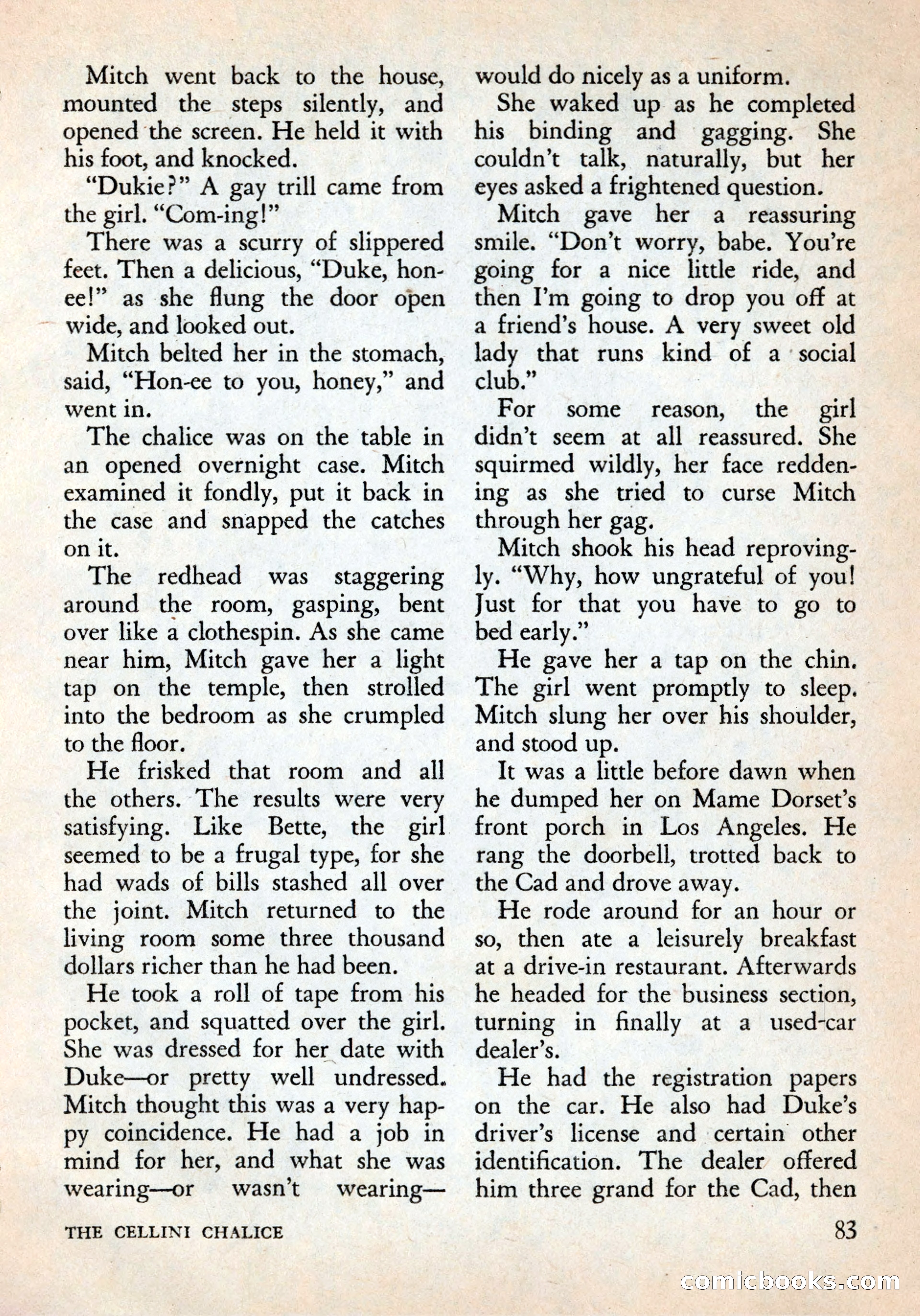 Alfred Hitchcock's Mystery Magazine, December 1956 — page 85 of 148