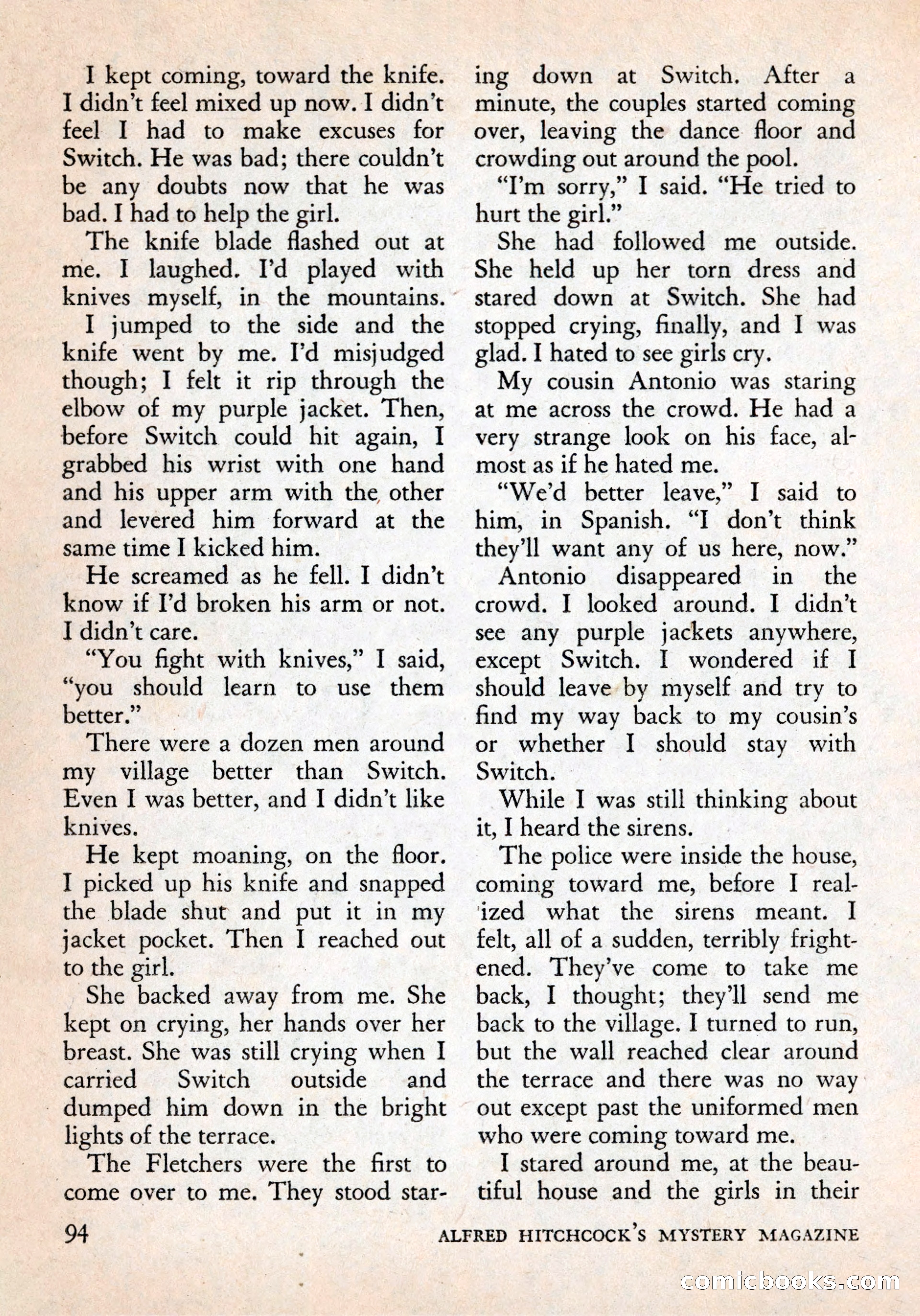 Alfred Hitchcock's Mystery Magazine, December 1956 — page 96 of 148