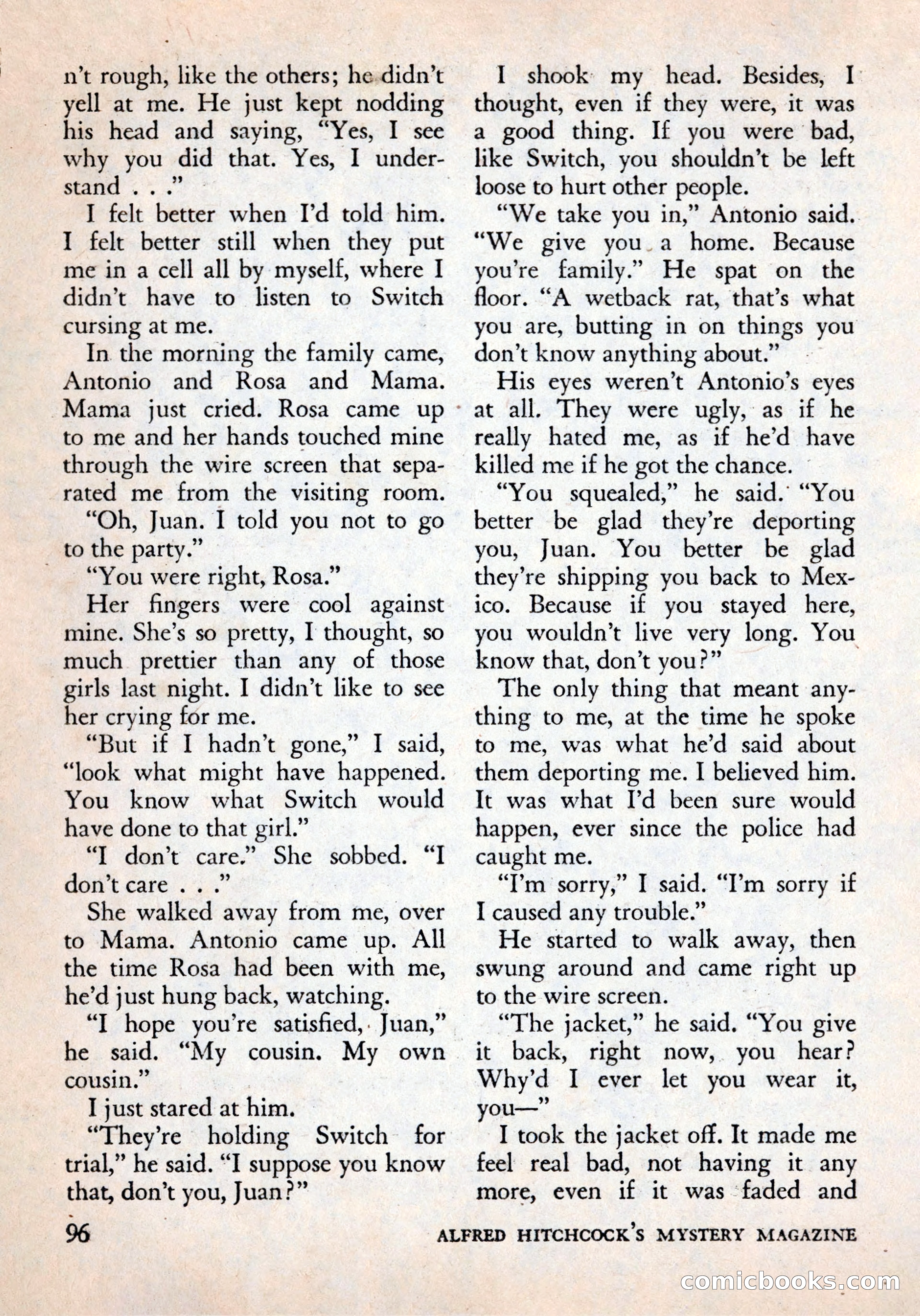 Alfred Hitchcock's Mystery Magazine, December 1956 — page 98 of 148