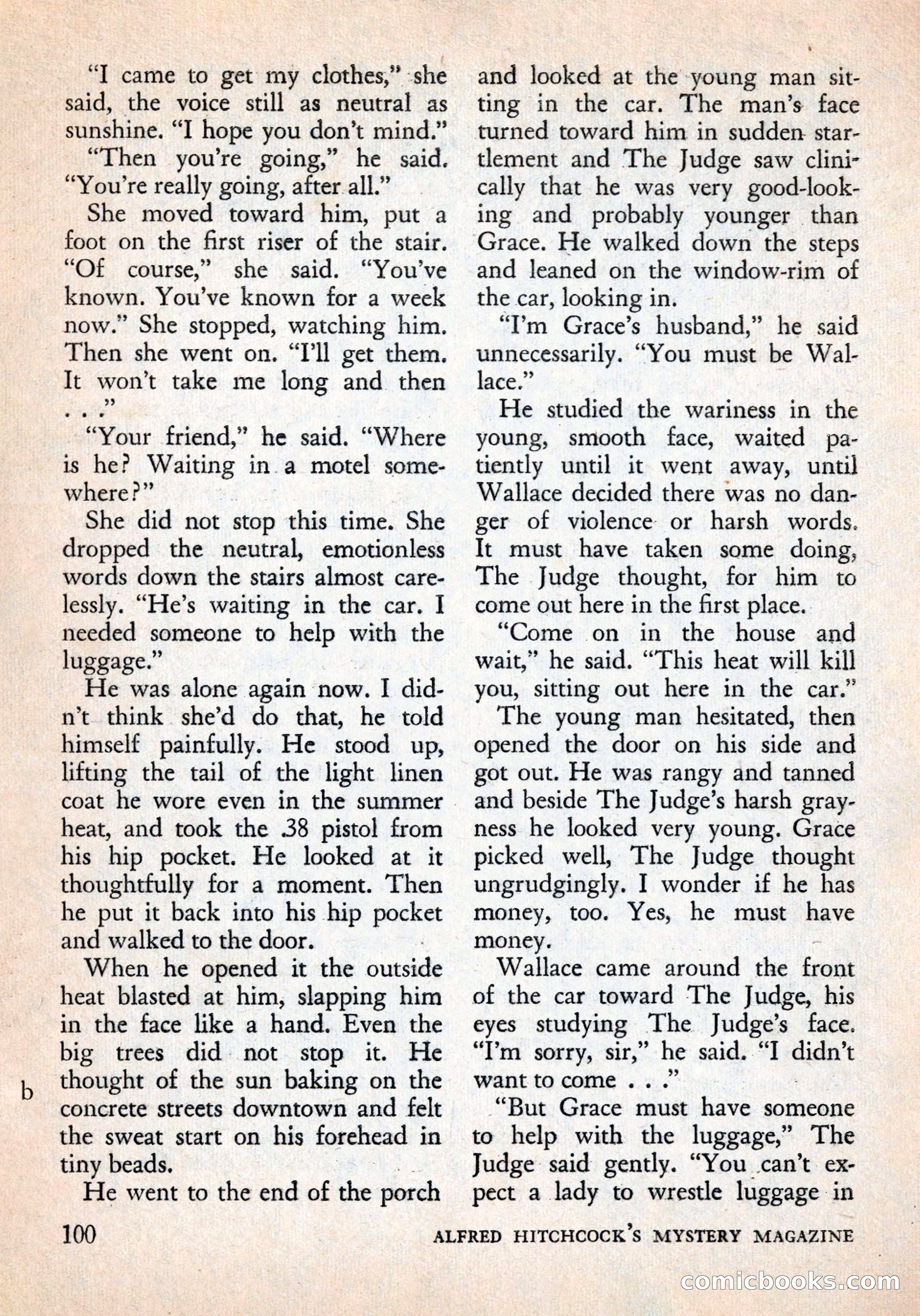 Alfred Hitchcock's Mystery Magazine, December 1956 — page 102 of 148