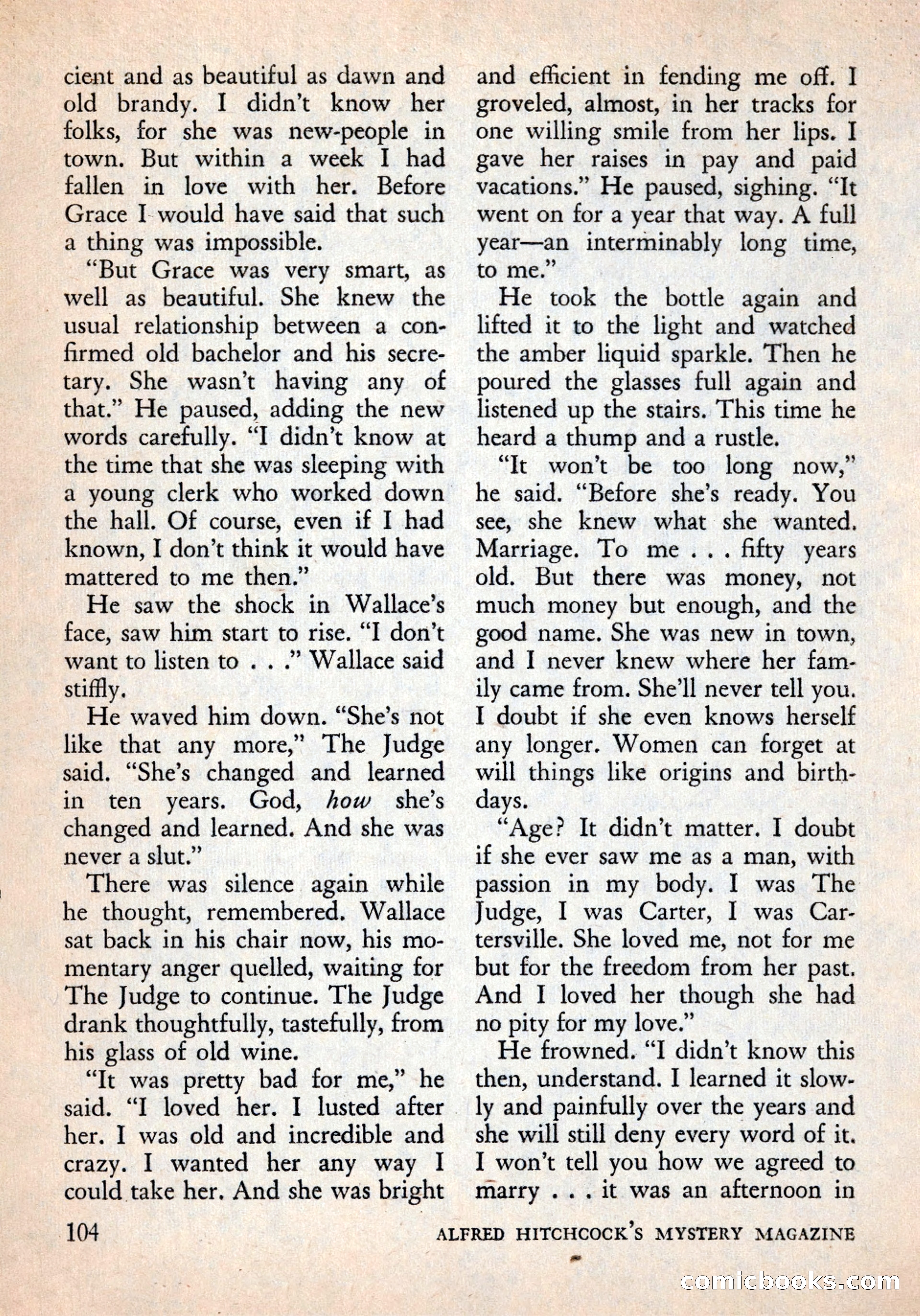 Alfred Hitchcock's Mystery Magazine, December 1956 — page 106 of 148