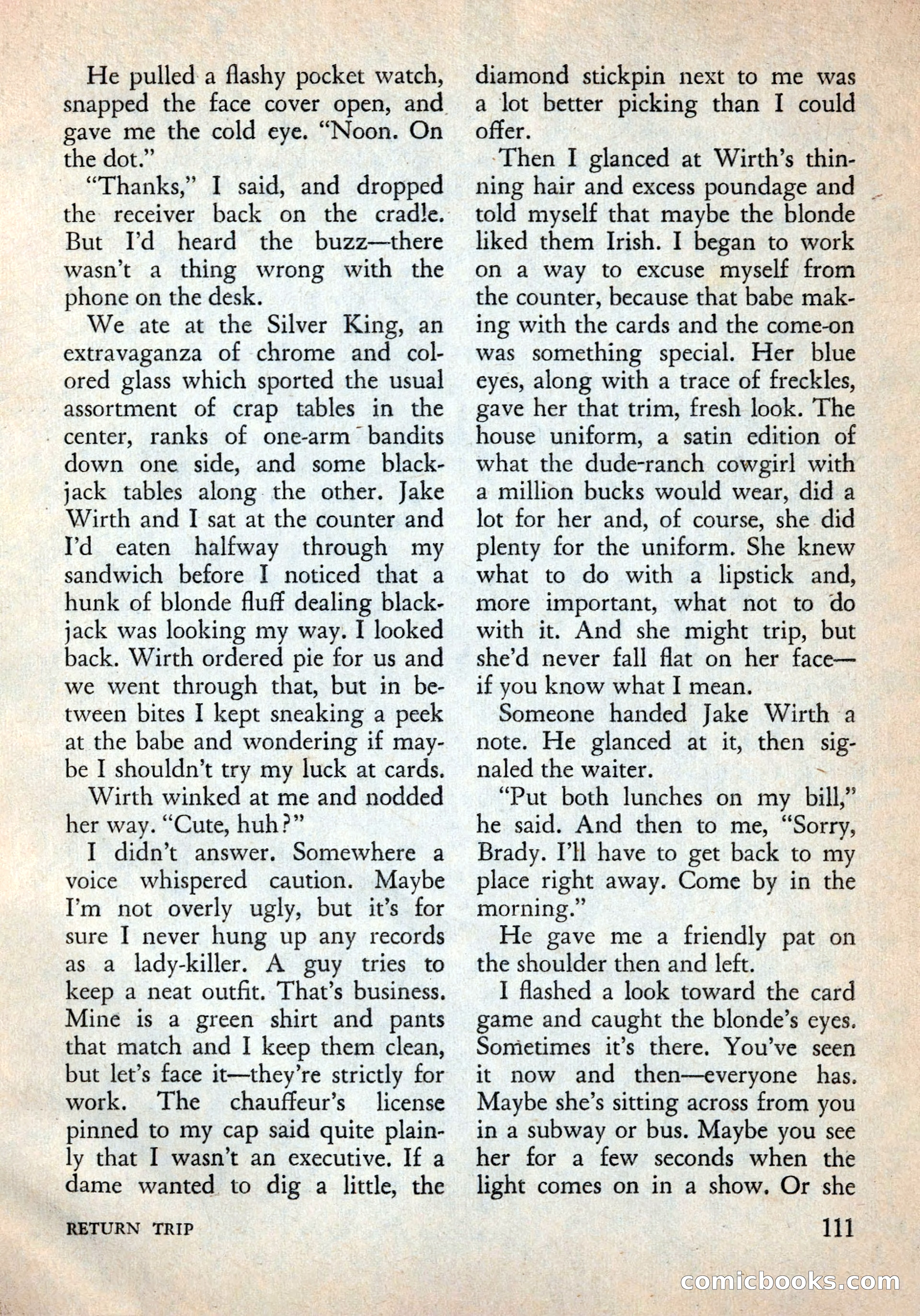 Alfred Hitchcock's Mystery Magazine, December 1956 — page 113 of 148