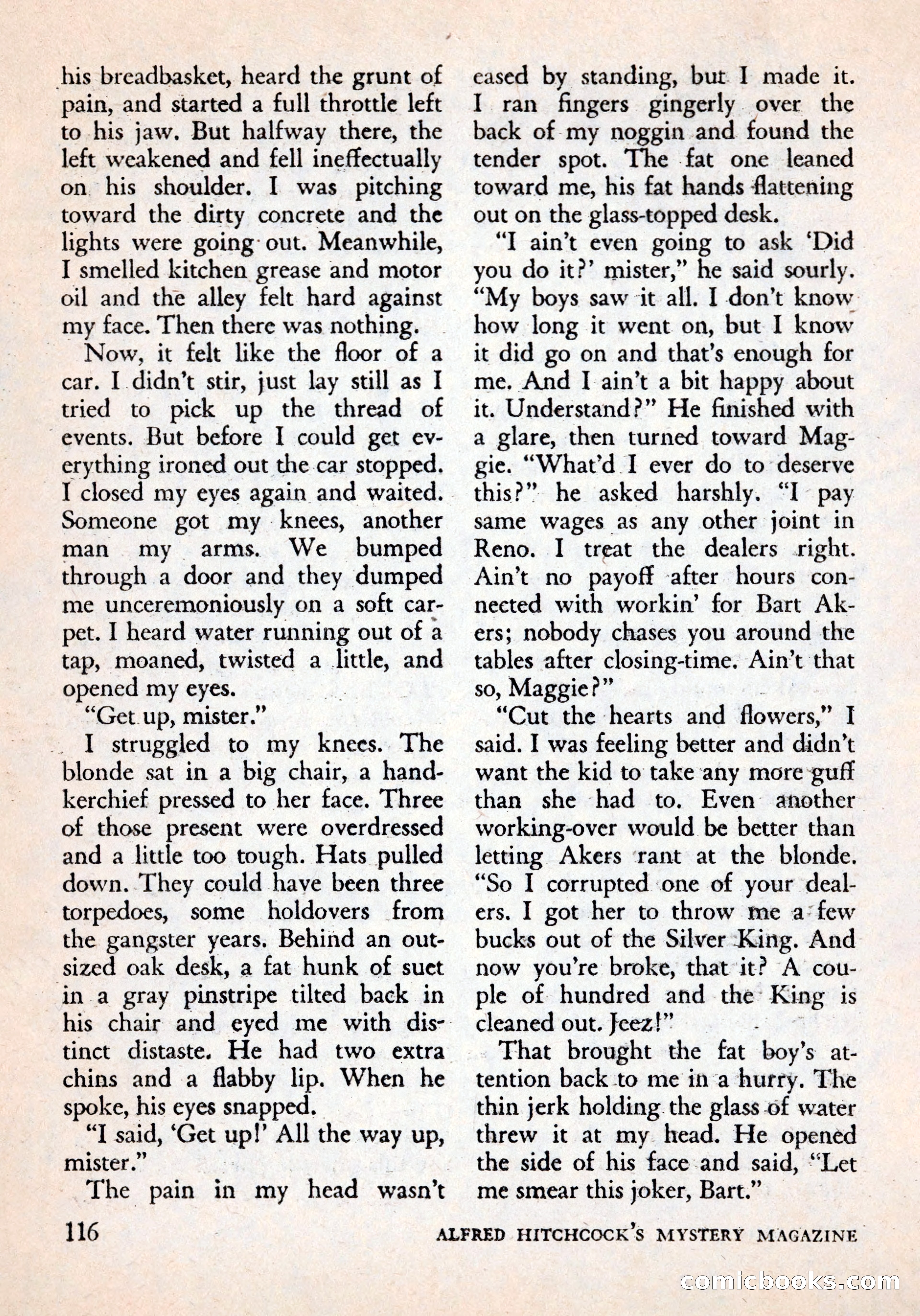 Alfred Hitchcock's Mystery Magazine, December 1956 — page 118 of 148