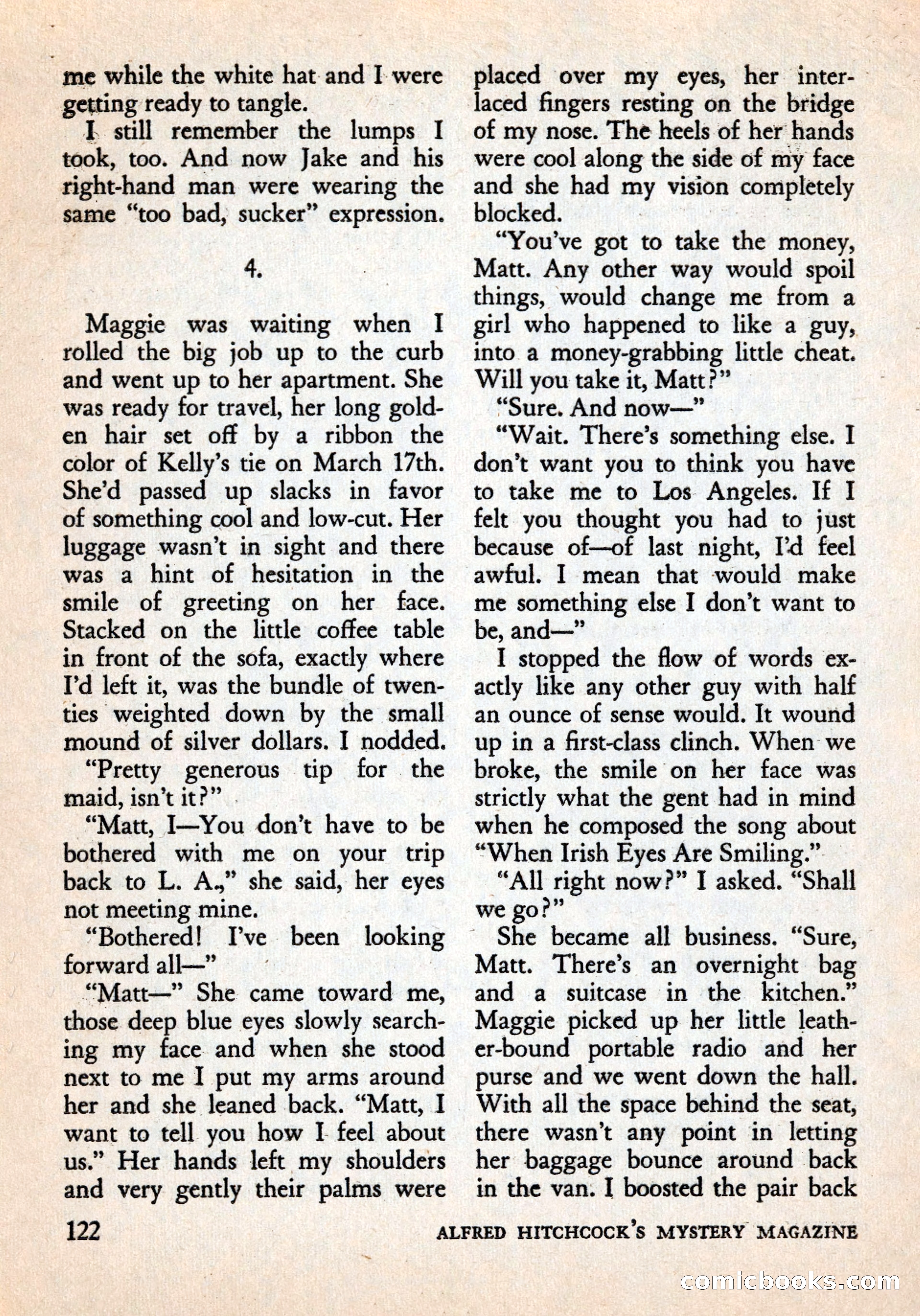 Alfred Hitchcock's Mystery Magazine, December 1956 — page 124 of 148