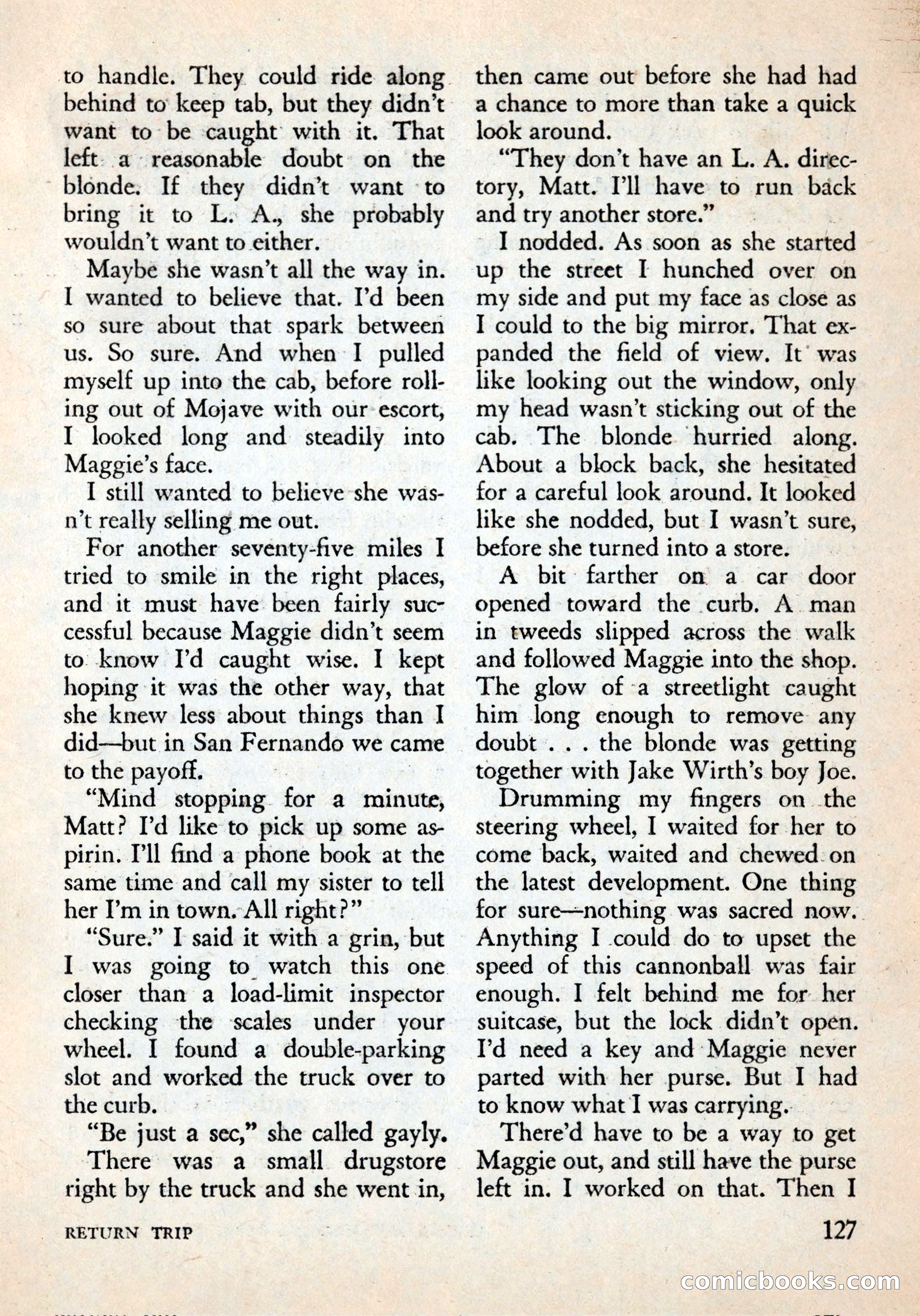 Alfred Hitchcock's Mystery Magazine, December 1956 — page 129 of 148