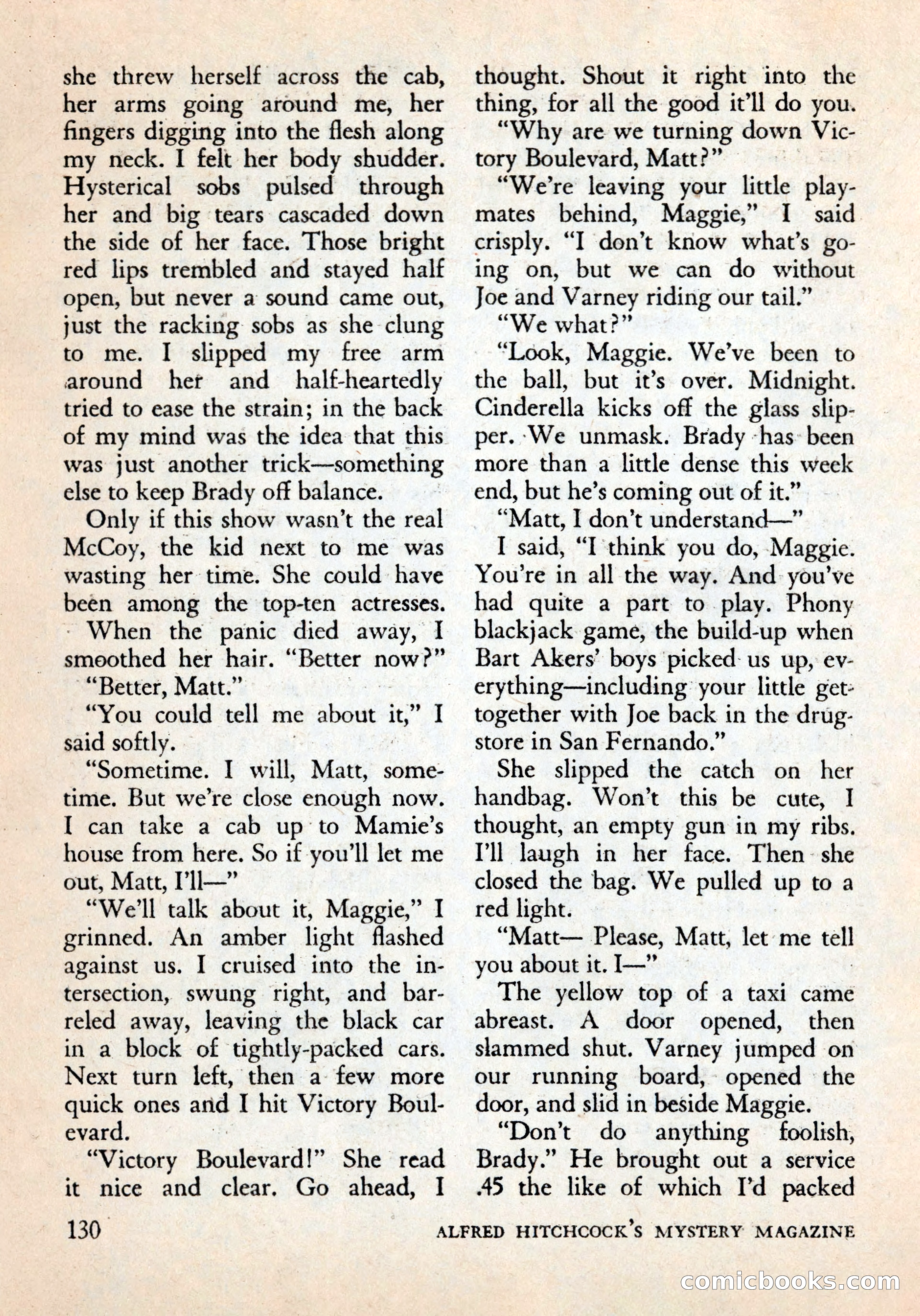 Alfred Hitchcock's Mystery Magazine, December 1956 — page 132 of 148