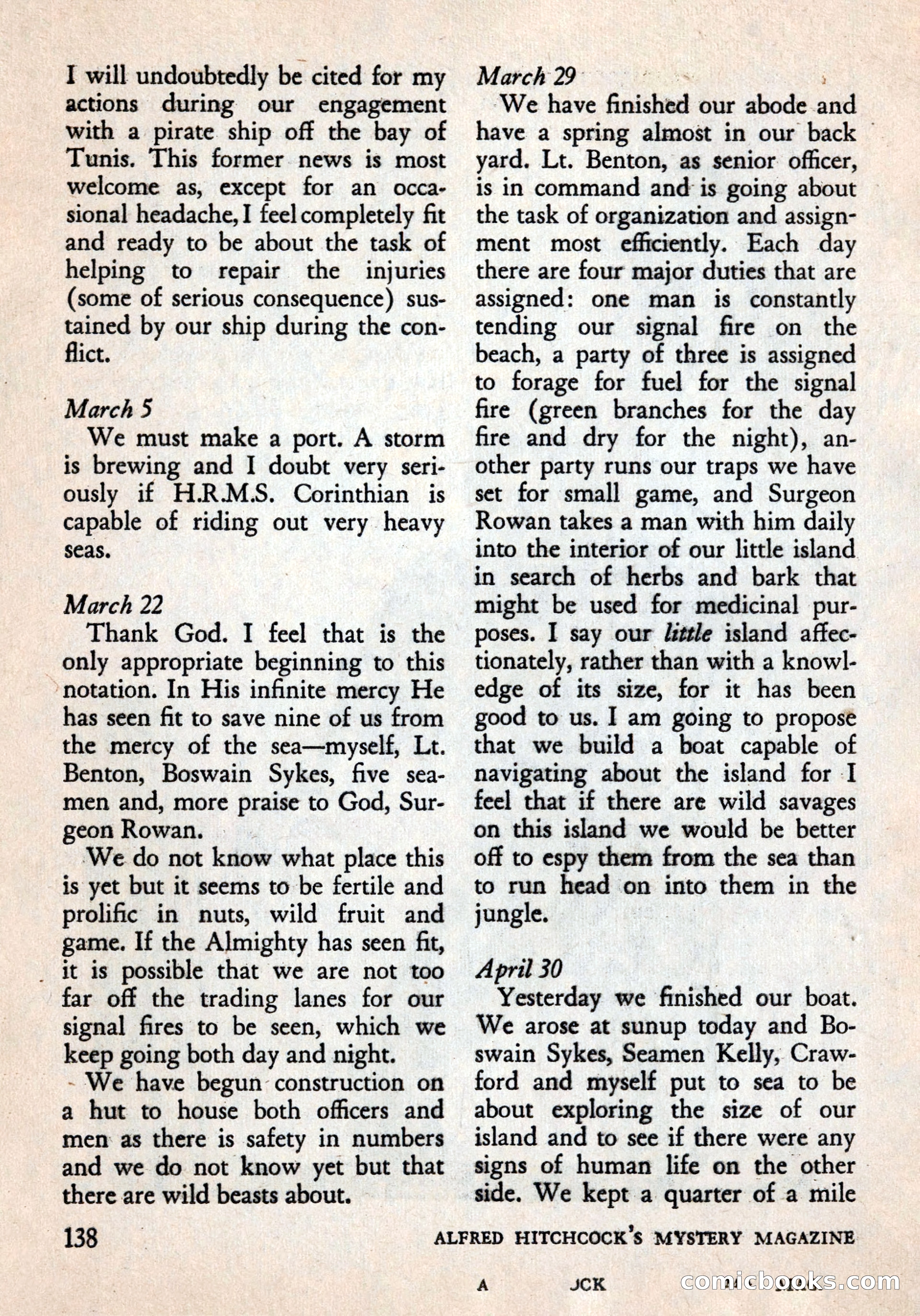 Alfred Hitchcock's Mystery Magazine, December 1956 — page 140 of 148