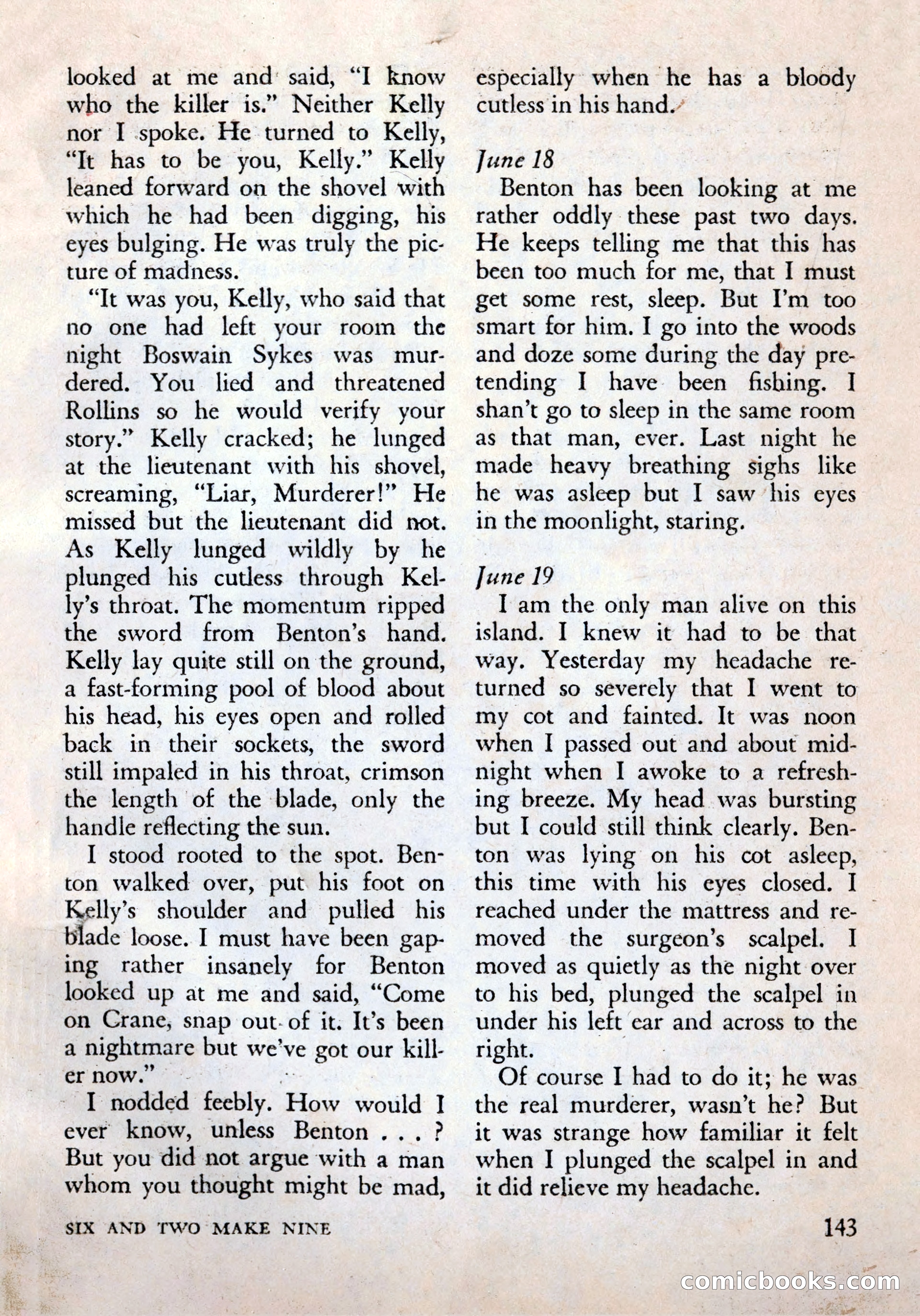 Alfred Hitchcock's Mystery Magazine, December 1956 — page 145 of 148