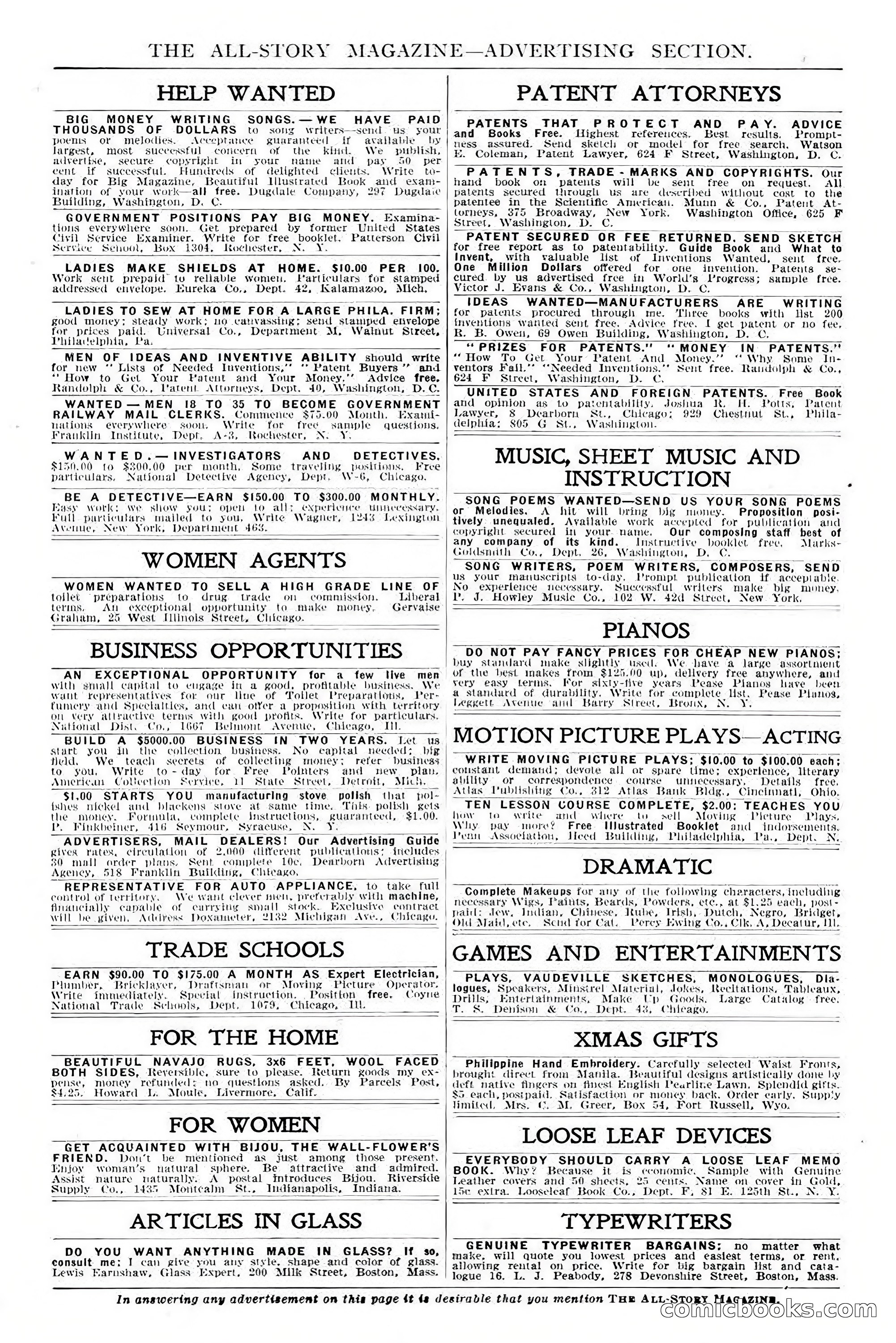 All Story Magazine, December 1913 — page 7 of 268