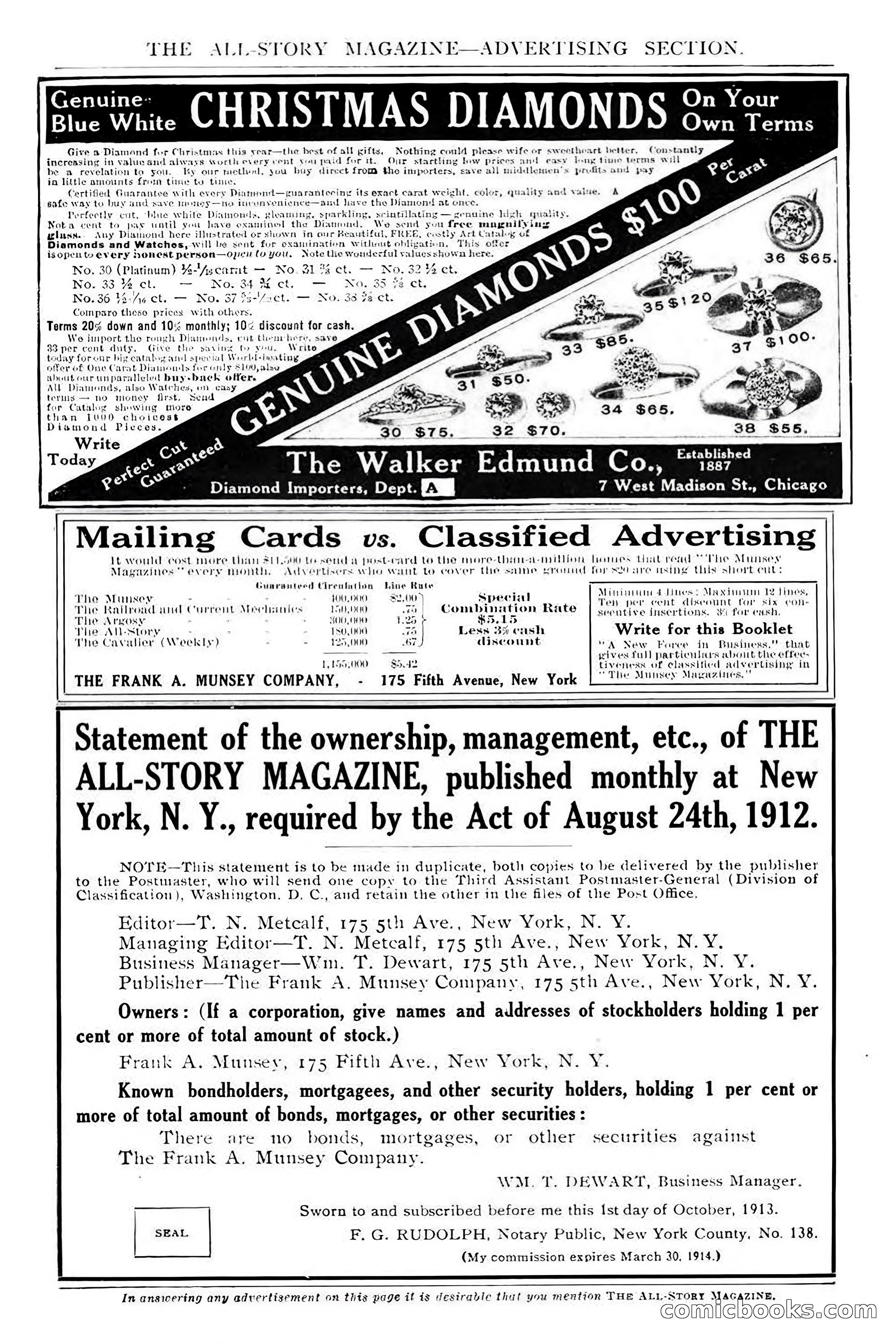 All Story Magazine, December 1913 — page 261 of 268
