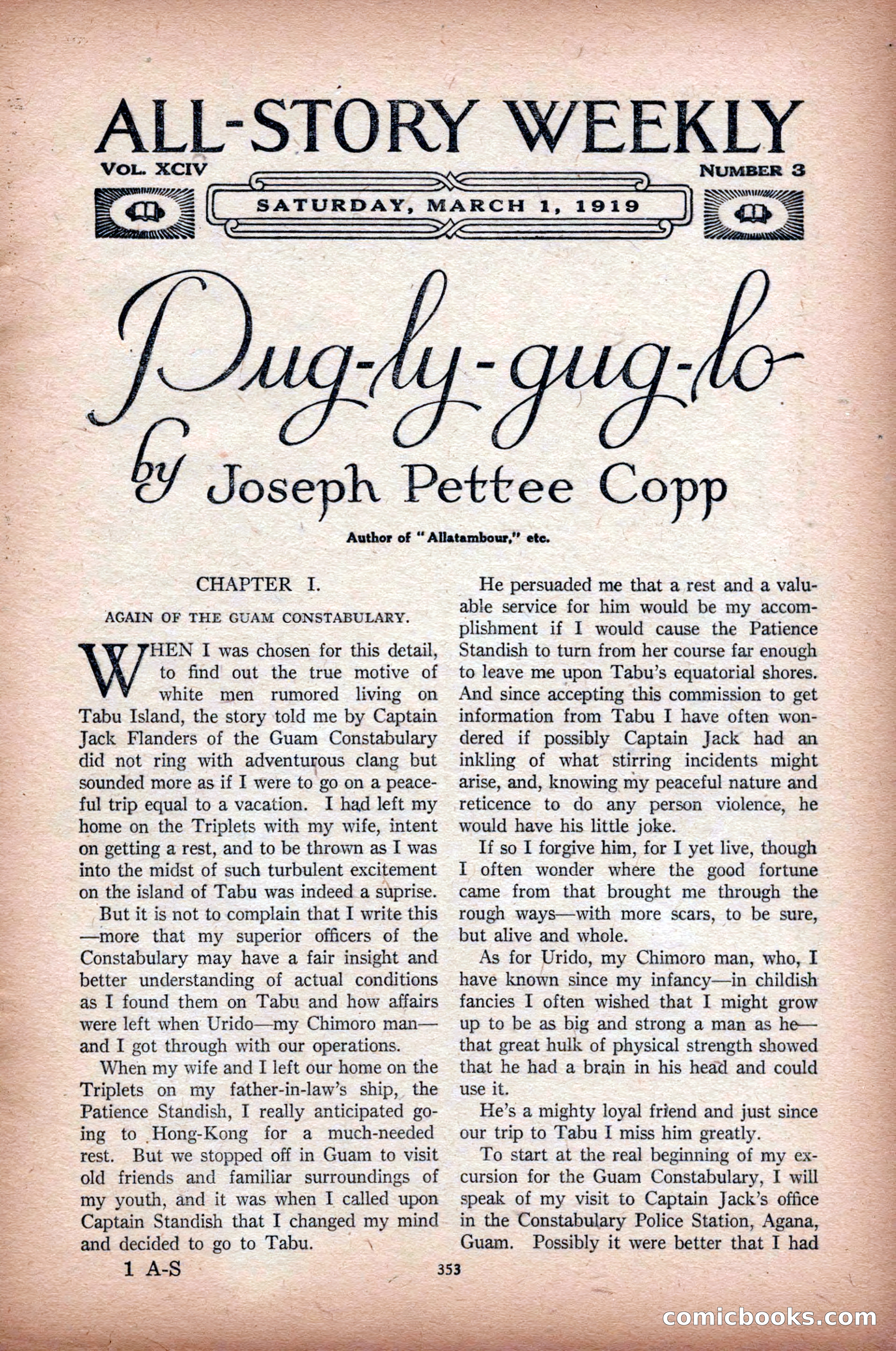 All-Story Weekly, March 1, 1919 — page 11 of 192