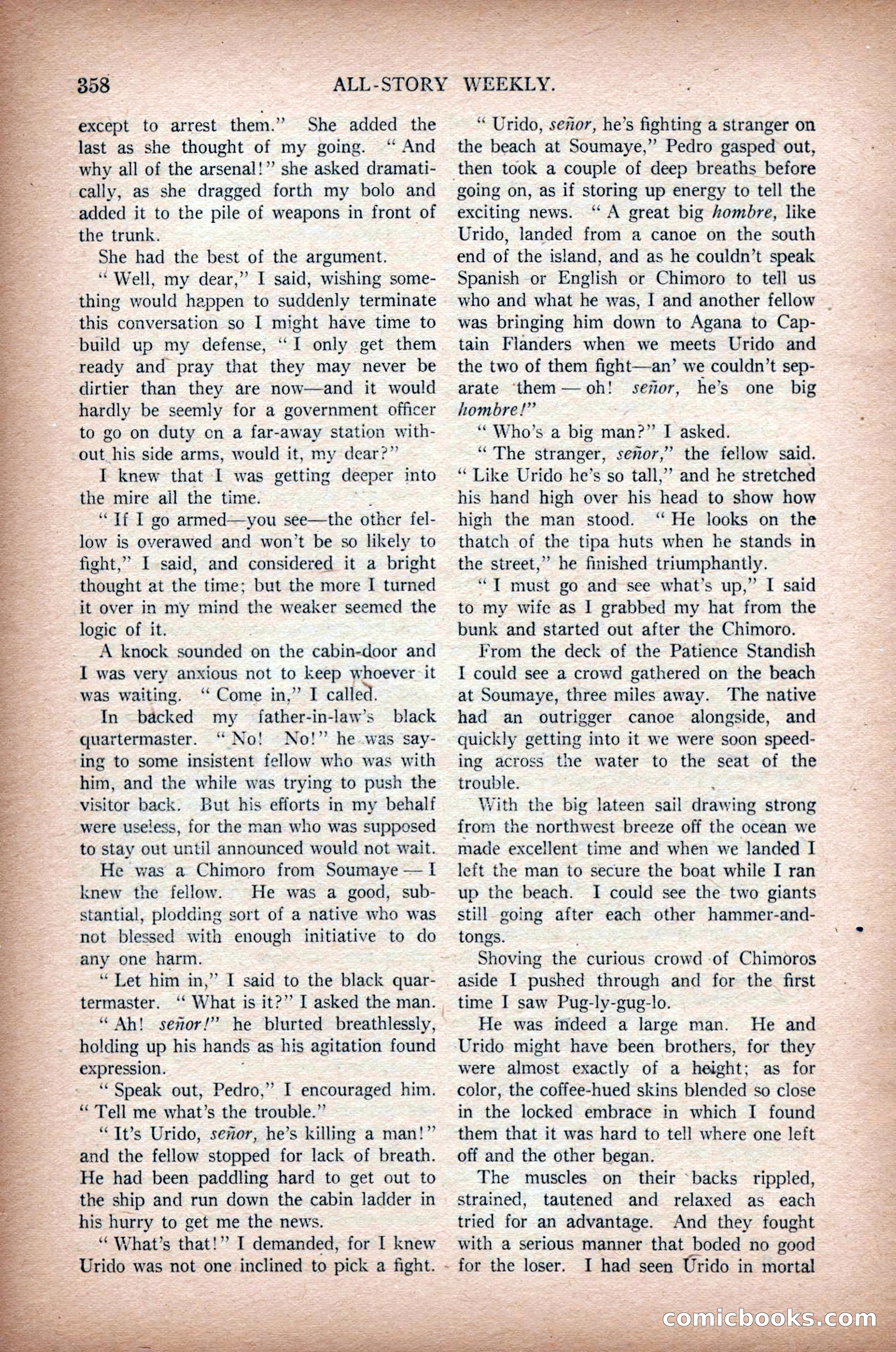 All-Story Weekly, March 1, 1919 — page 16 of 192