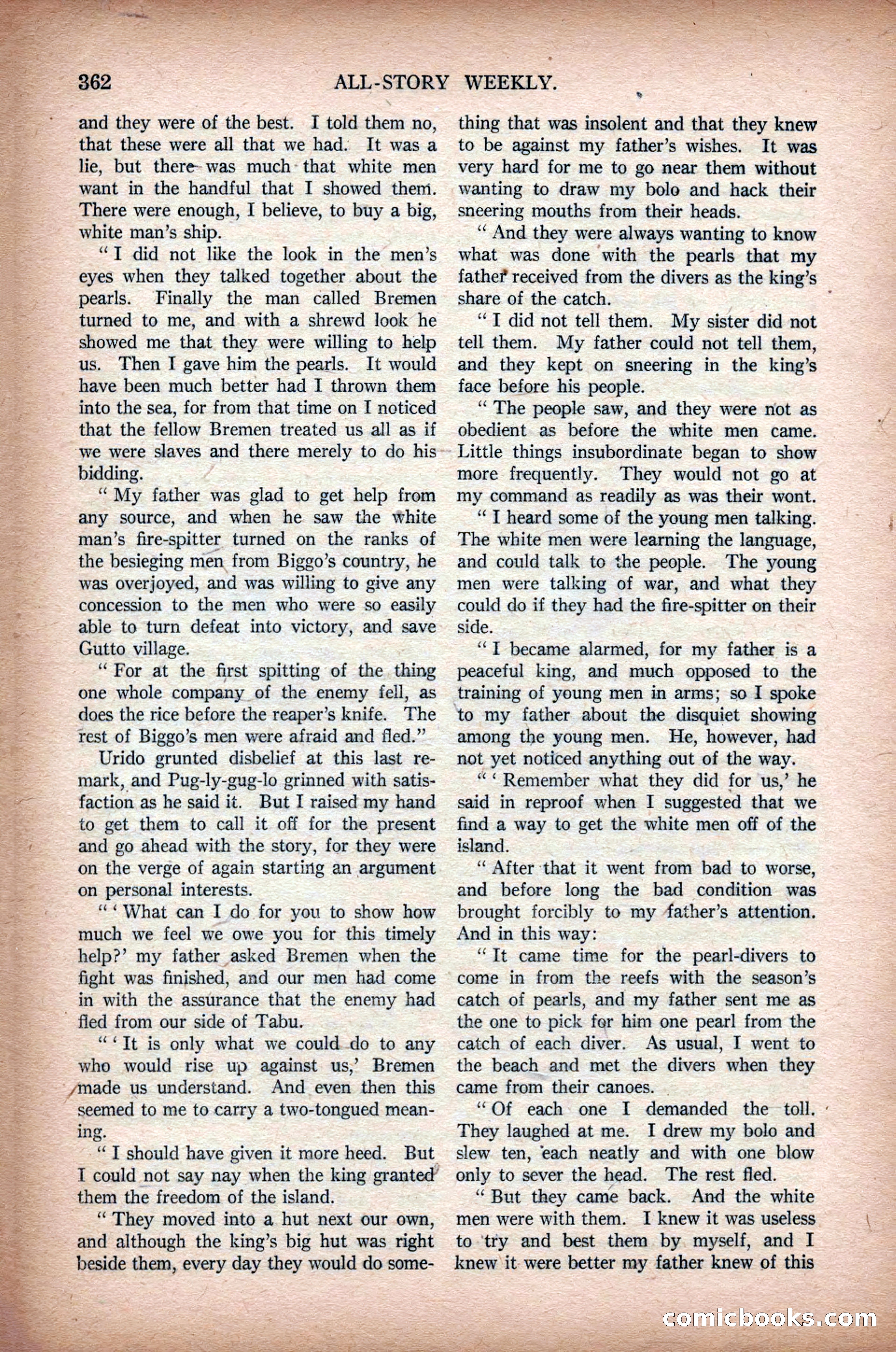 All-Story Weekly, March 1, 1919 — page 20 of 192