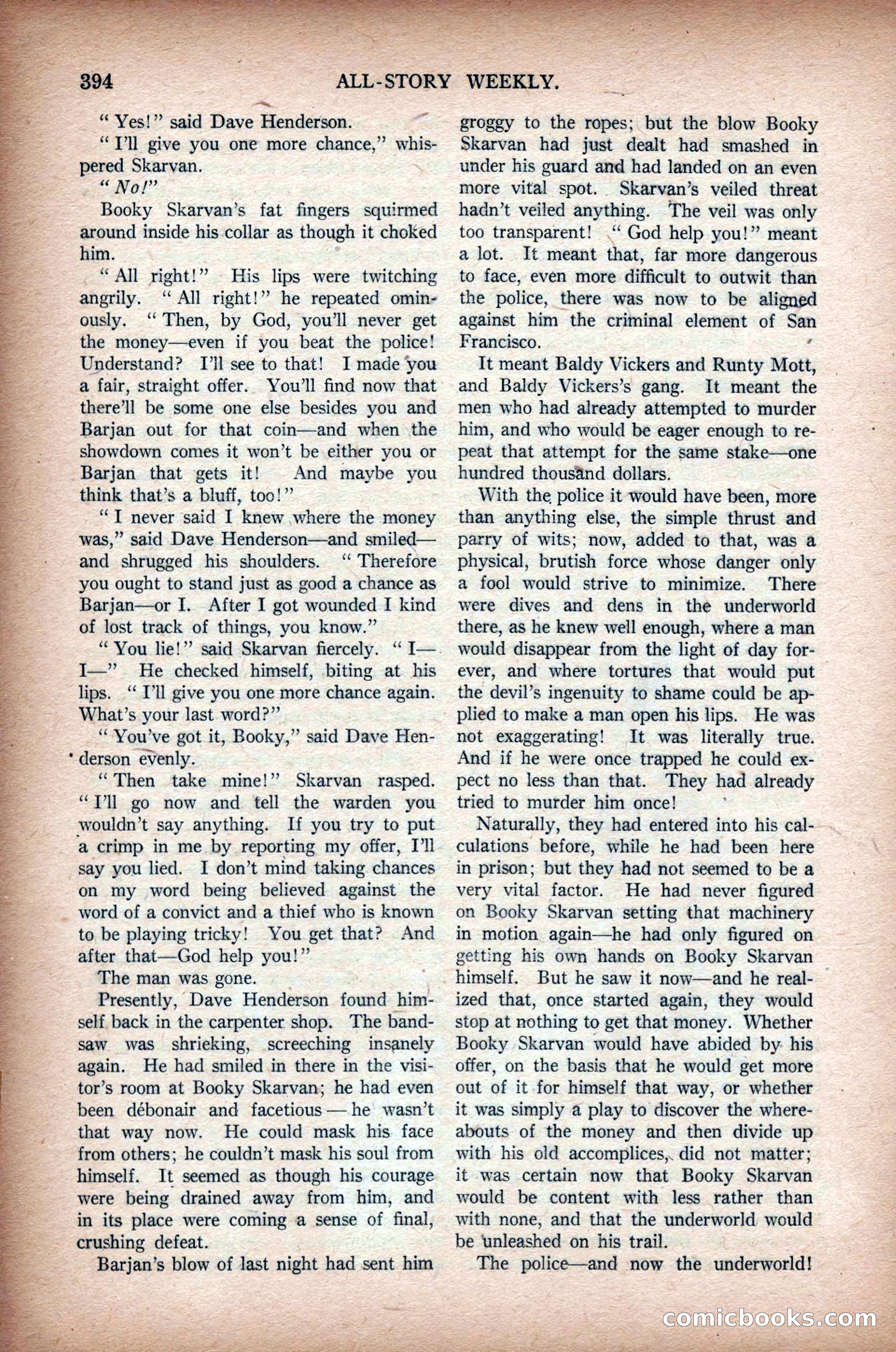 All-Story Weekly, March 1, 1919 — page 52 of 192