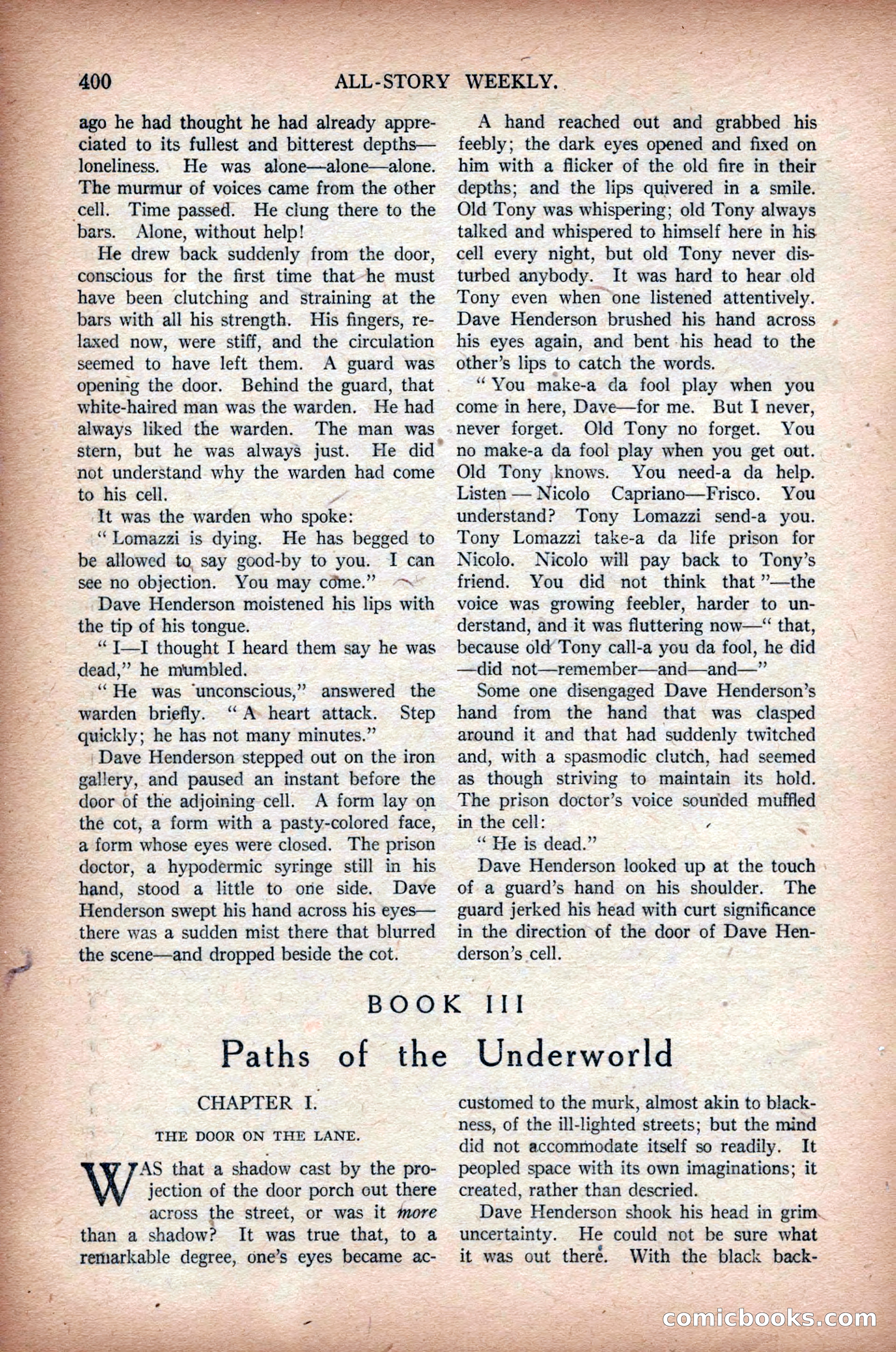 All-Story Weekly, March 1, 1919 — page 58 of 192