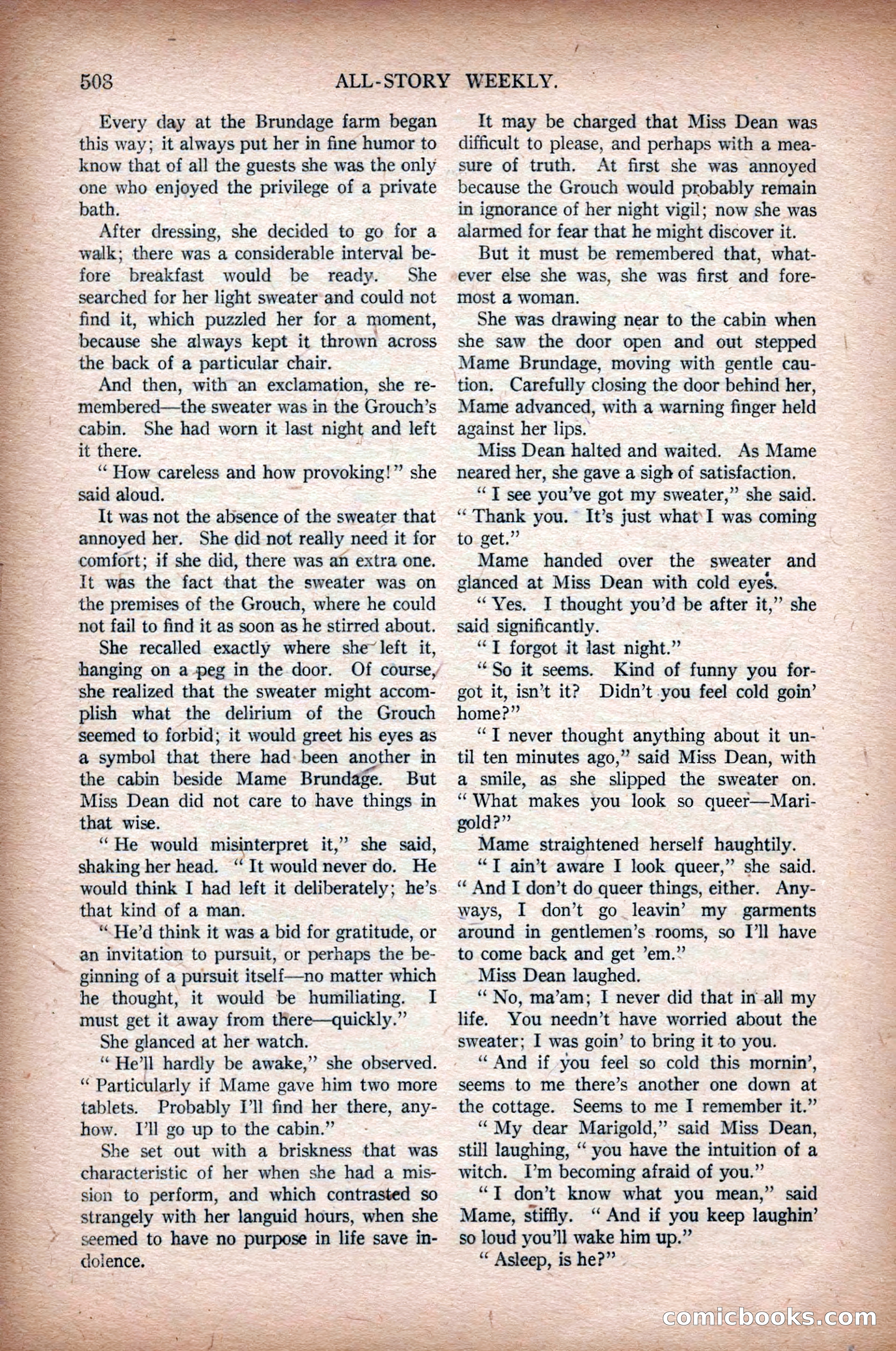 All-Story Weekly, March 1, 1919 — page 166 of 192
