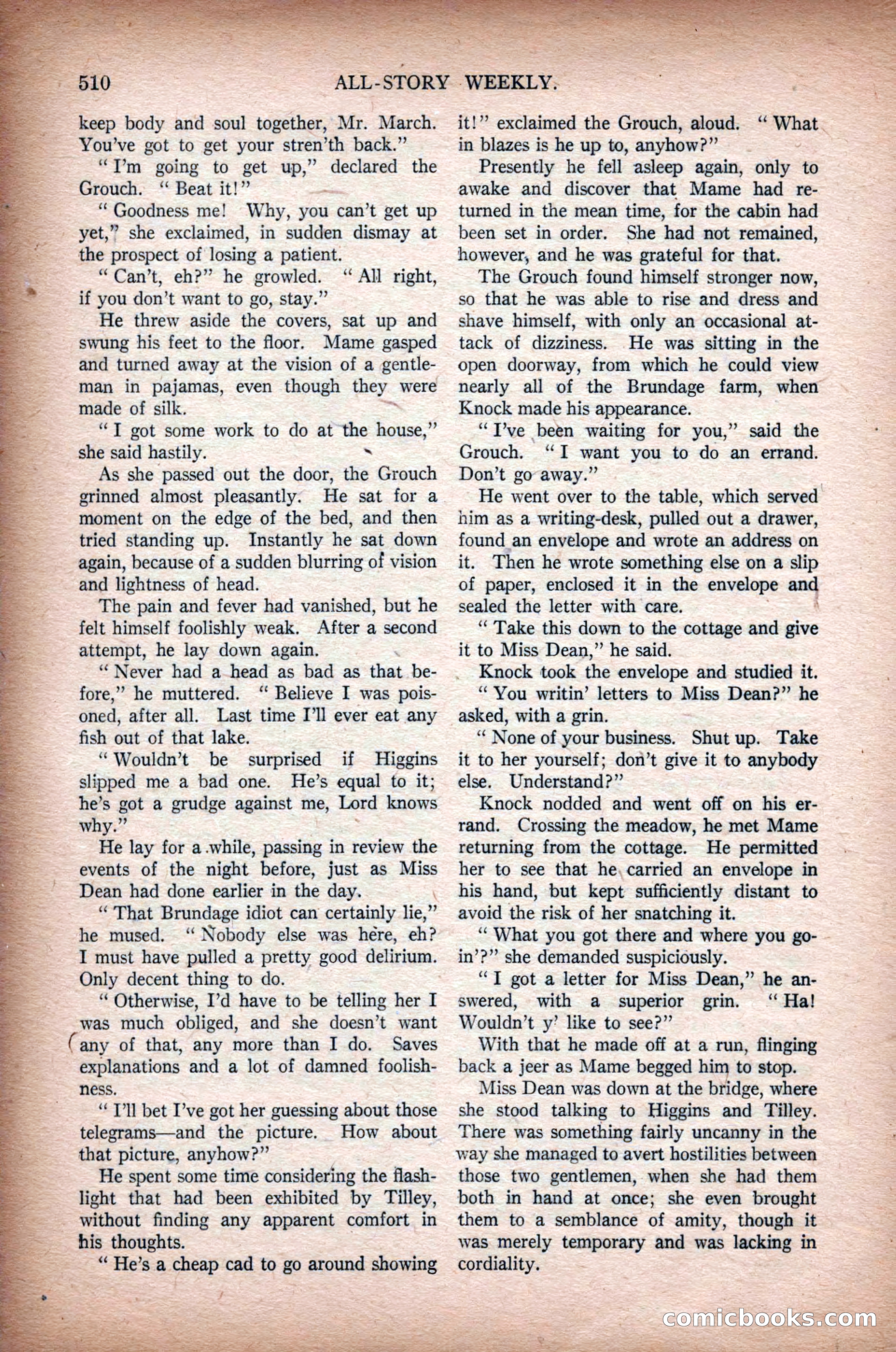 All-Story Weekly, March 1, 1919 — page 168 of 192