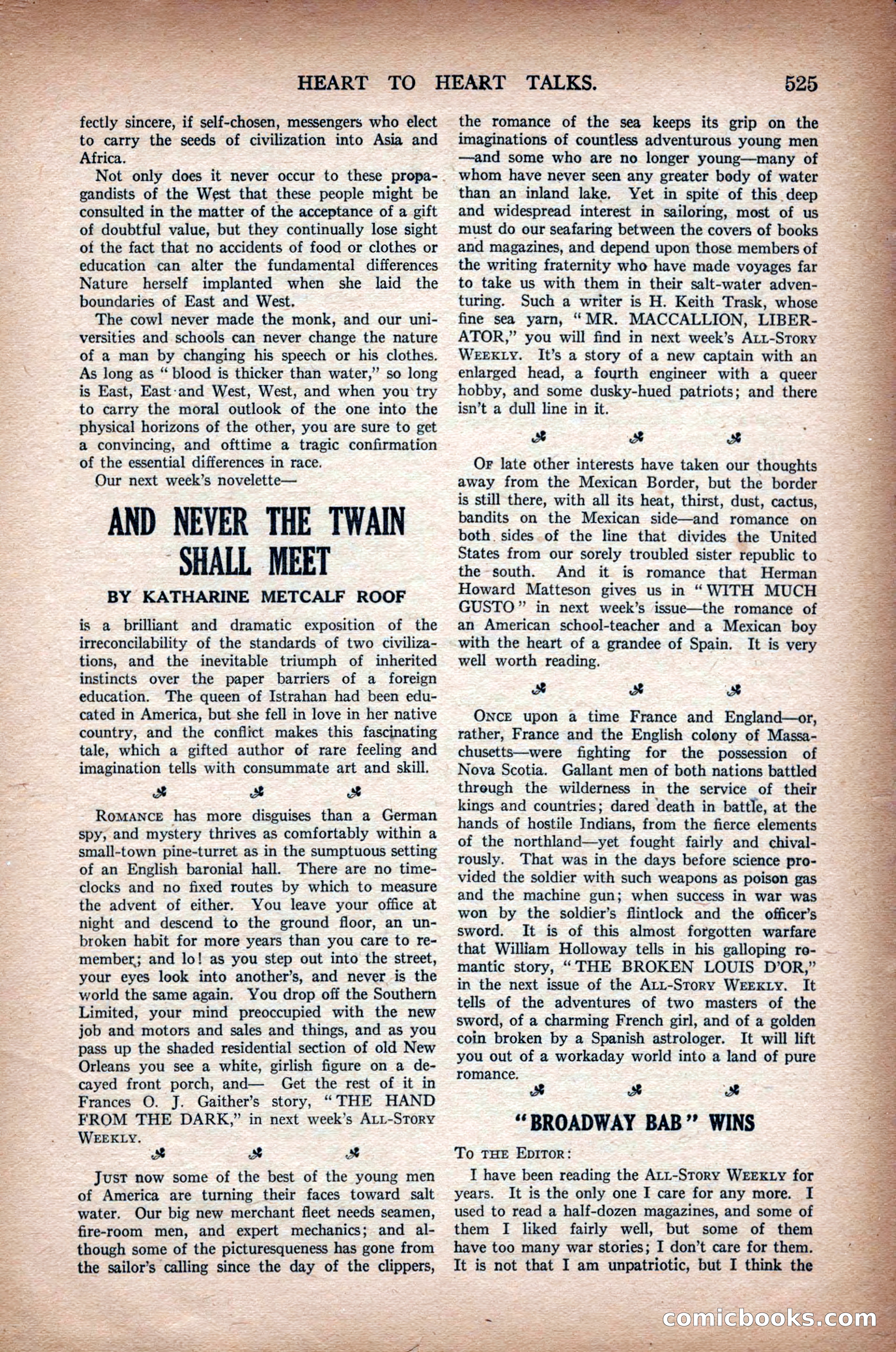 All-Story Weekly, March 1, 1919 — page 183 of 192