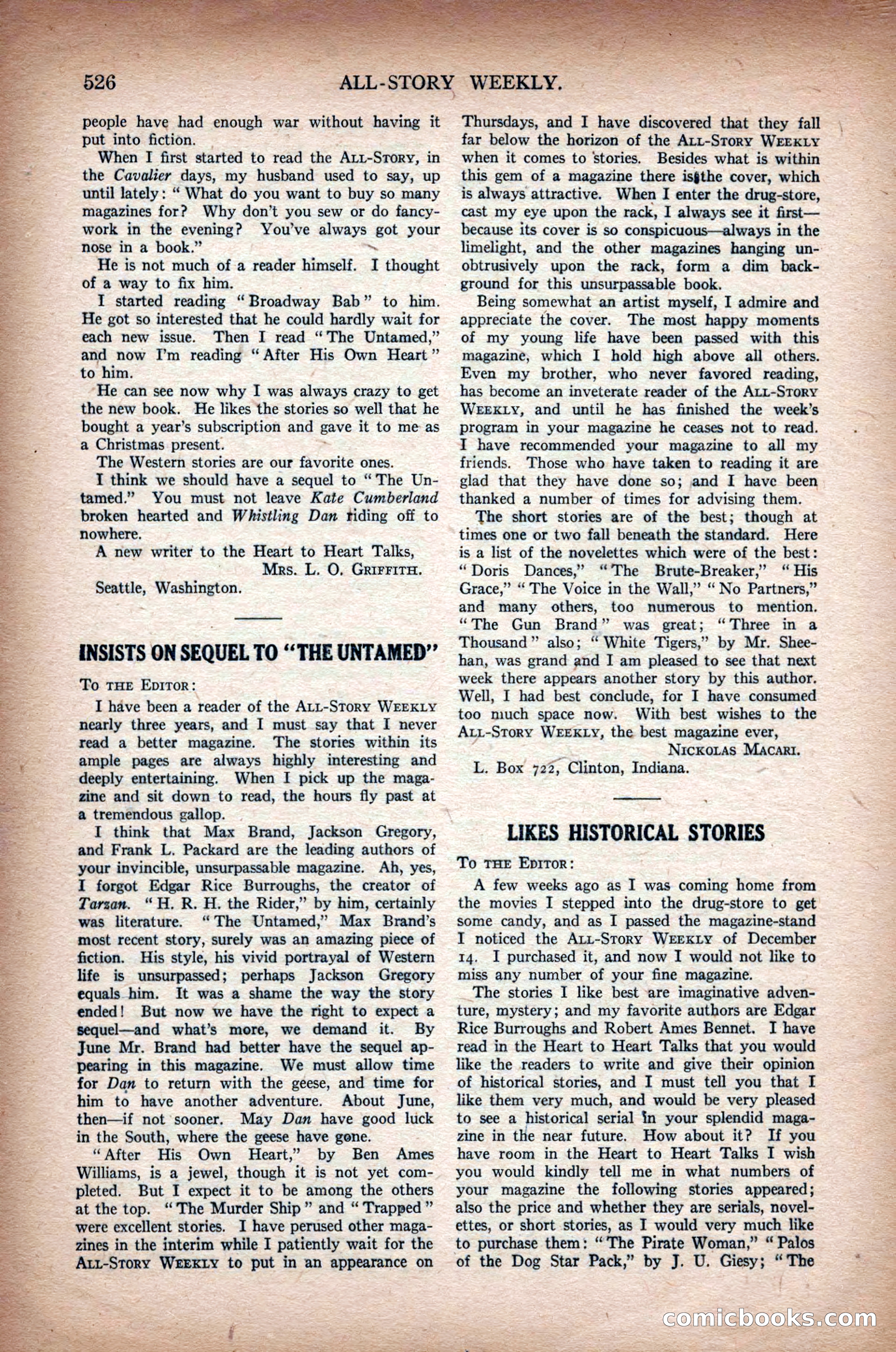 All-Story Weekly, March 1, 1919 — page 184 of 192