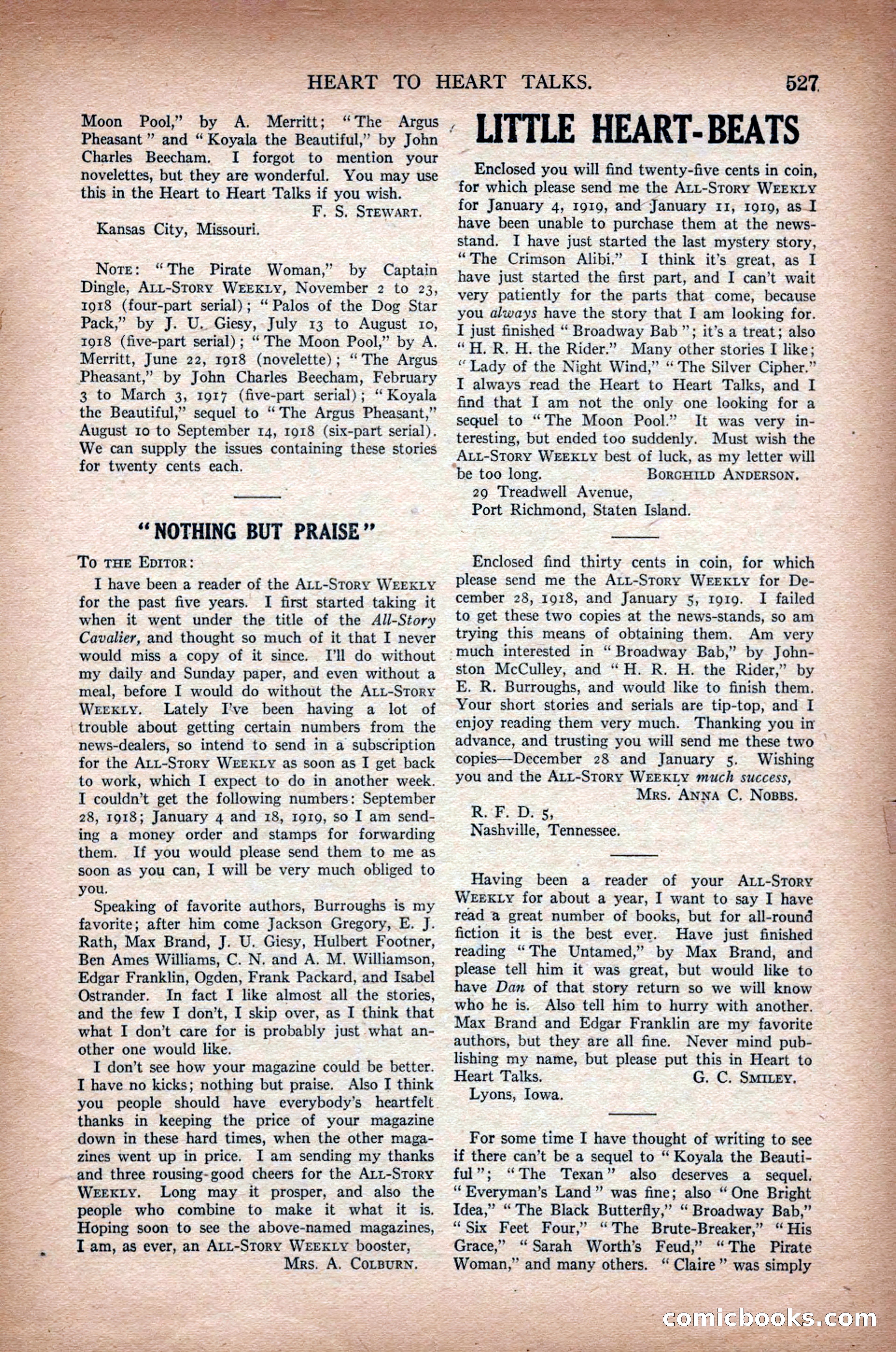 All-Story Weekly, March 1, 1919 — page 185 of 192
