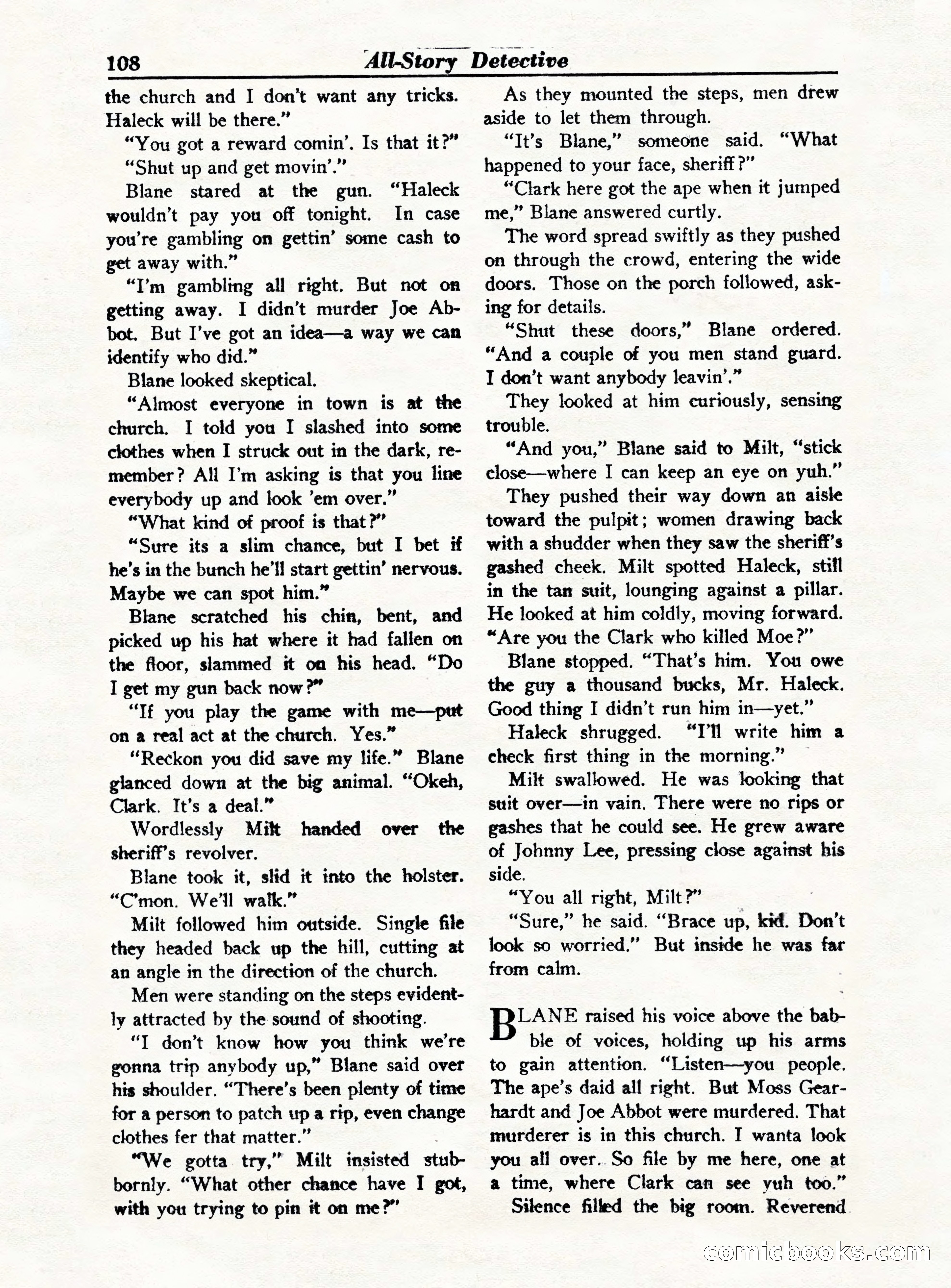 All-Story Detective, October 1949 — page 108 of 132