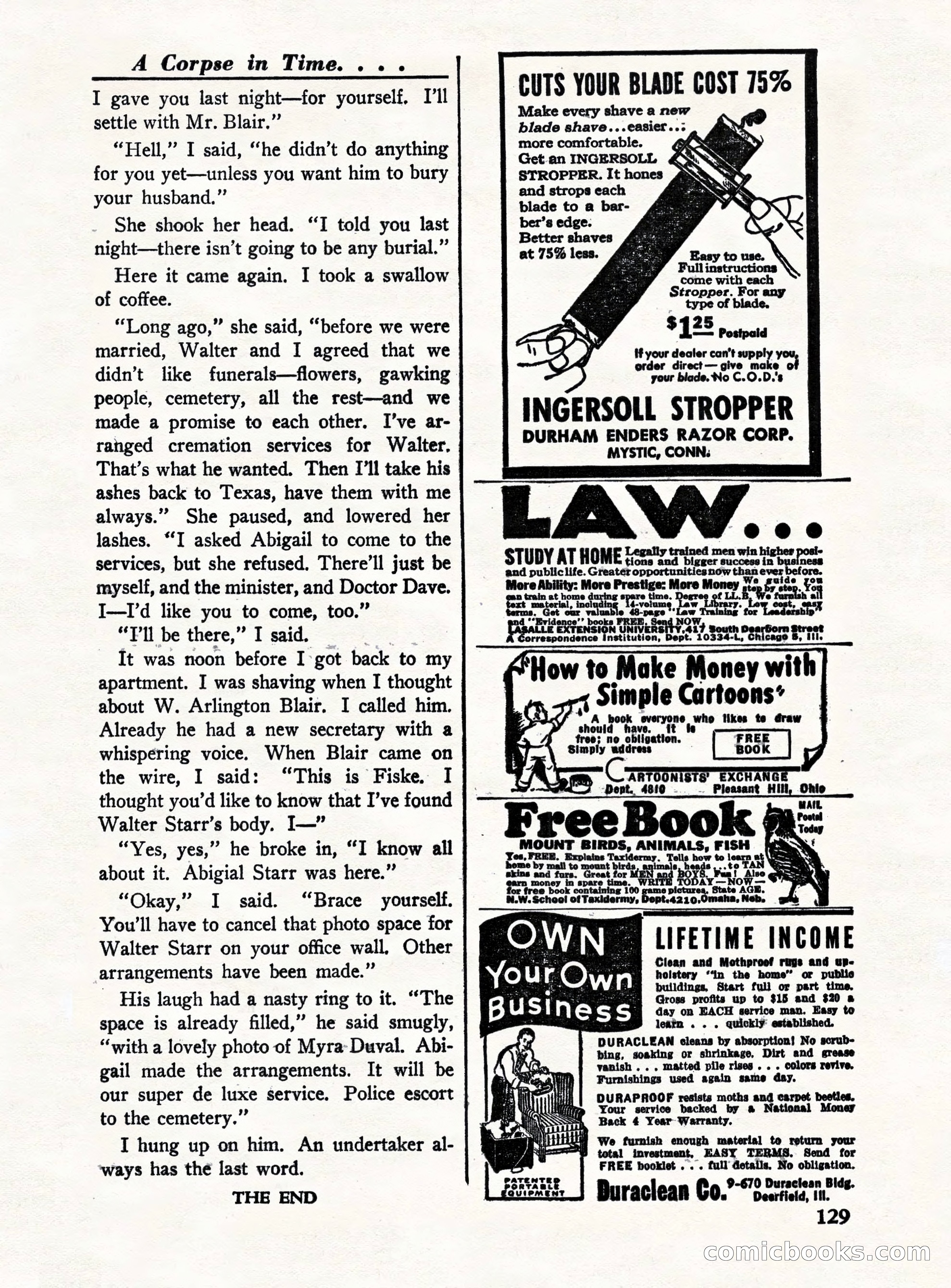 All-Story Detective, October 1949 — page 129 of 132