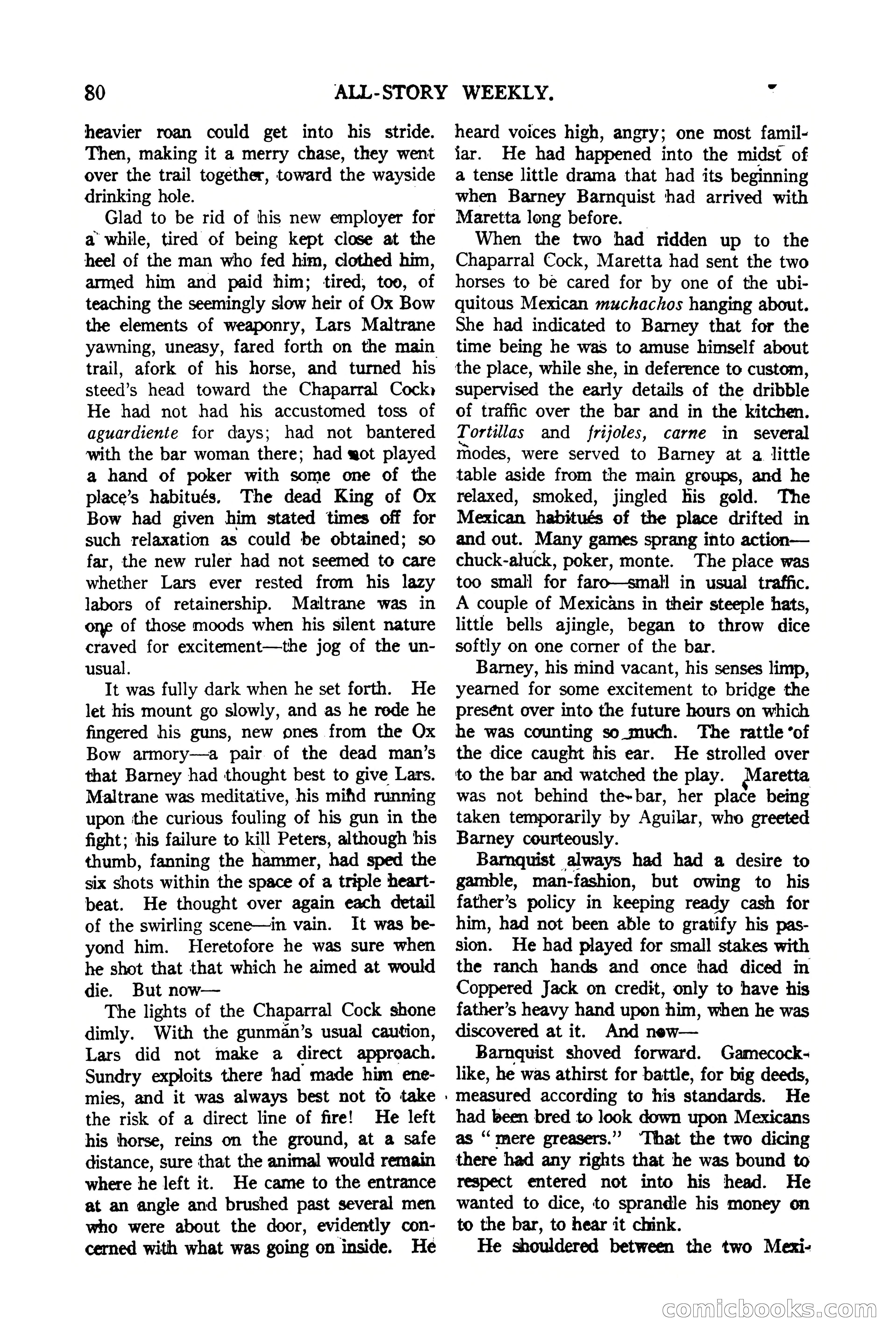 All-Story Weekly, Vol. 112, No. 1 — page 90 of 164
