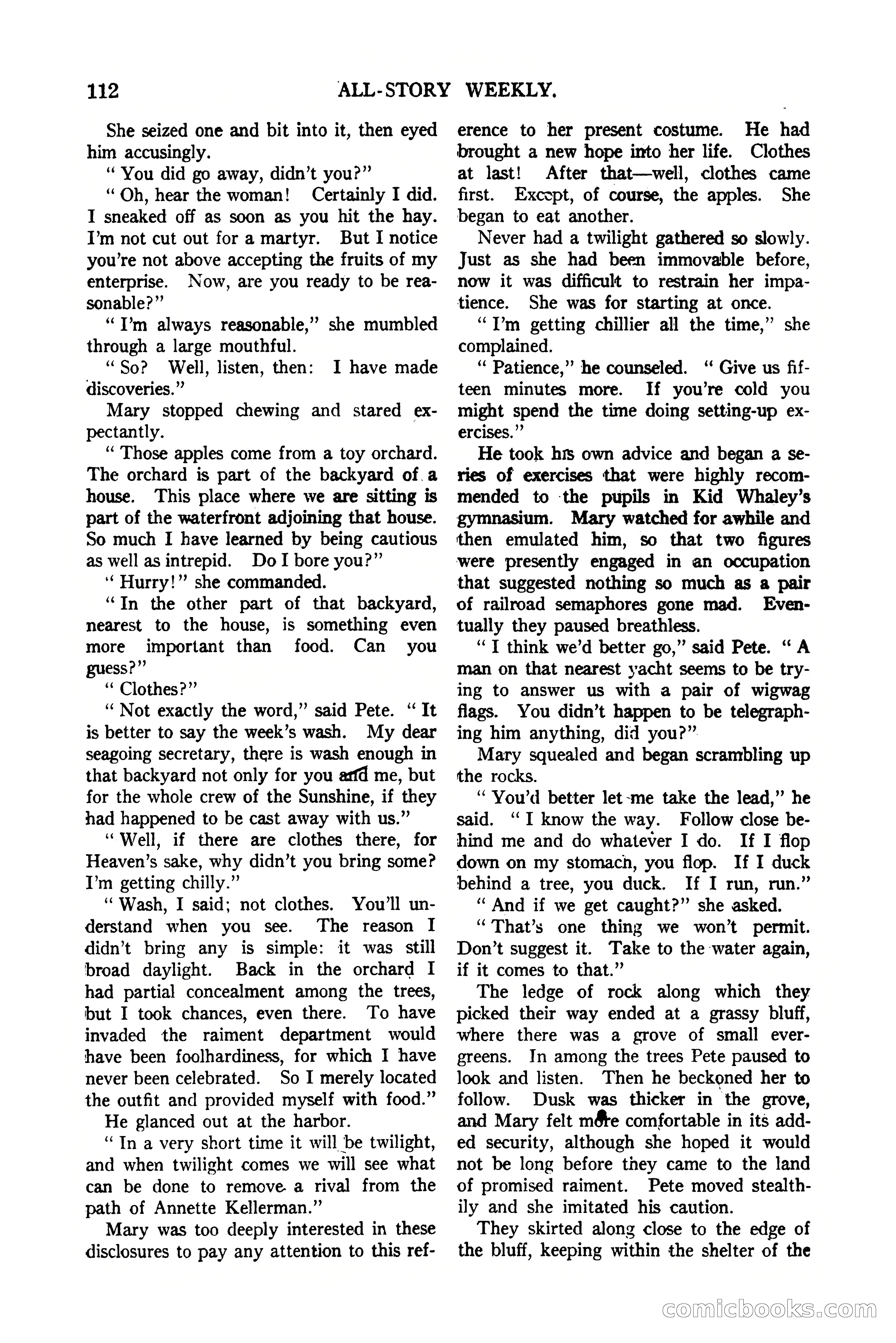 All-Story Weekly, Vol. 112, No. 1 — page 122 of 164